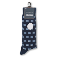 Denver Hayes Men's Geometric Pattern Crew Socks Front_Flat