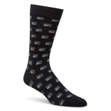 Denver Hayes Men's Geometric Pattern Crew Socks Front_Angled_Right