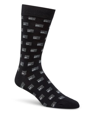 Denver Hayes Men's Geometric Pattern Crew Socks