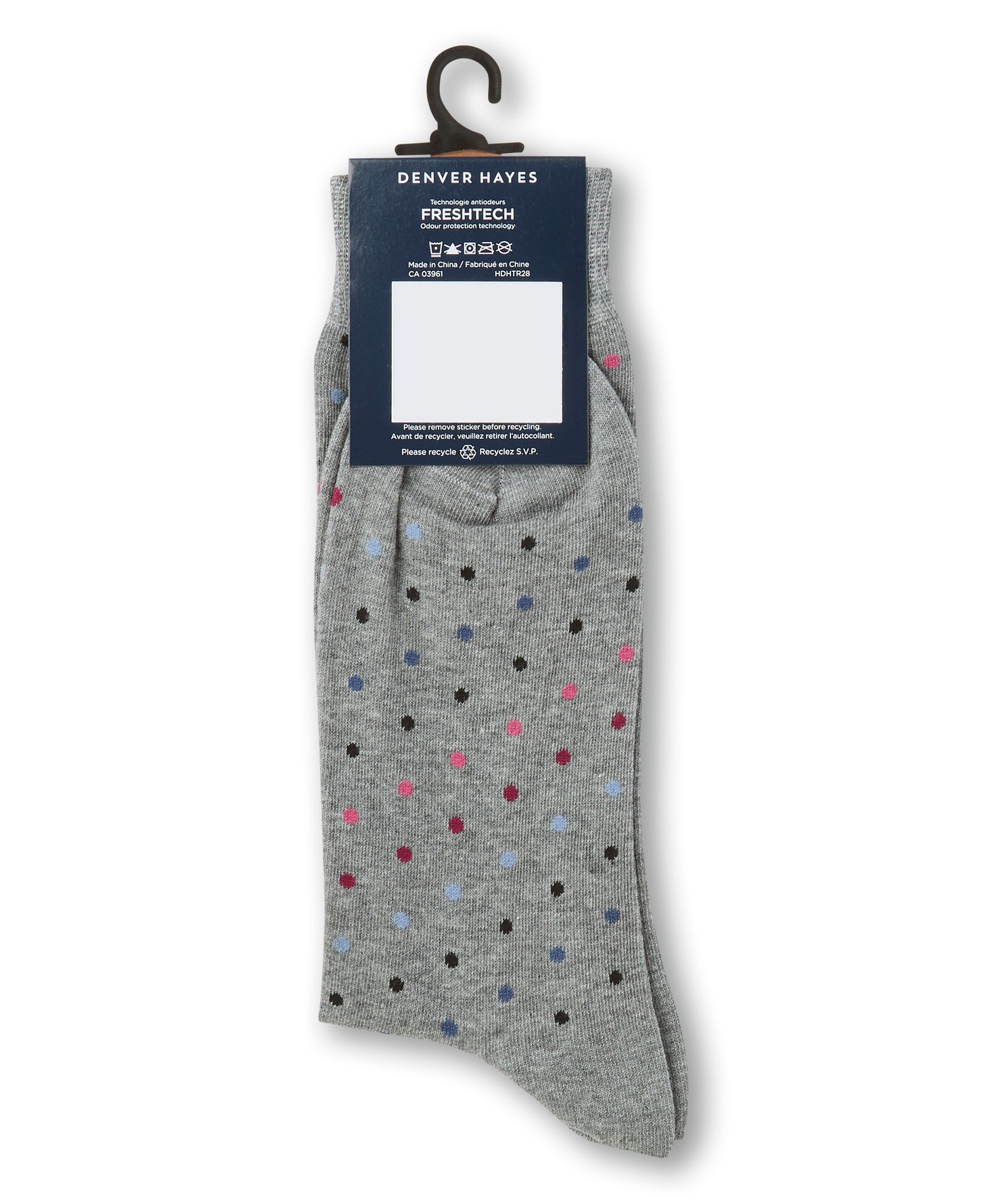 Denver Hayes Men's Geometric Pattern Crew Socks