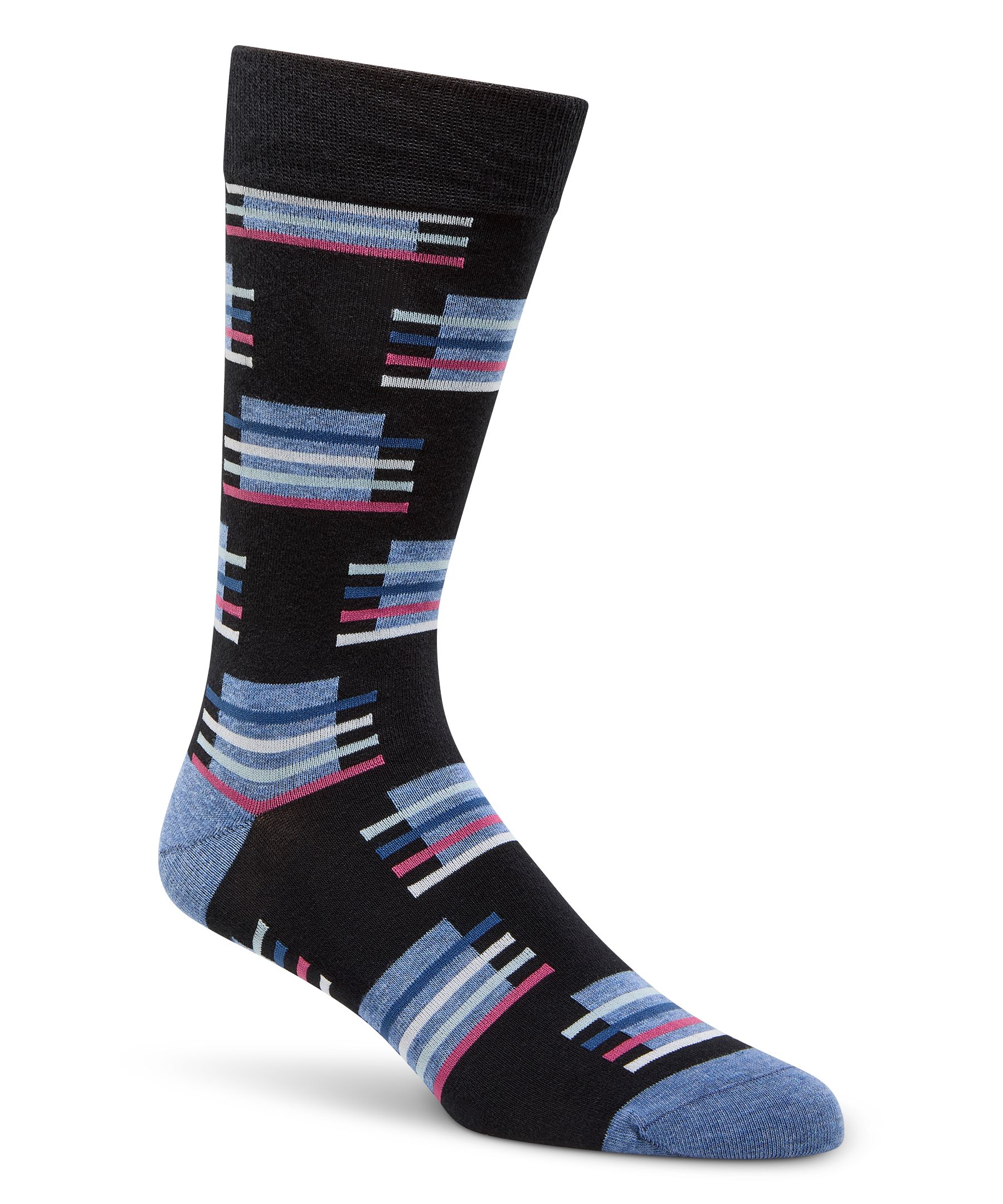 Mi-chaussettes à motif géométrique pour hommes, Denver Hayes