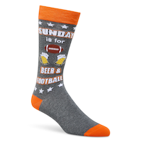 Chaussettes à motif fantaisie de bière pour hommes, Denver Hayes Front_Angled_Right