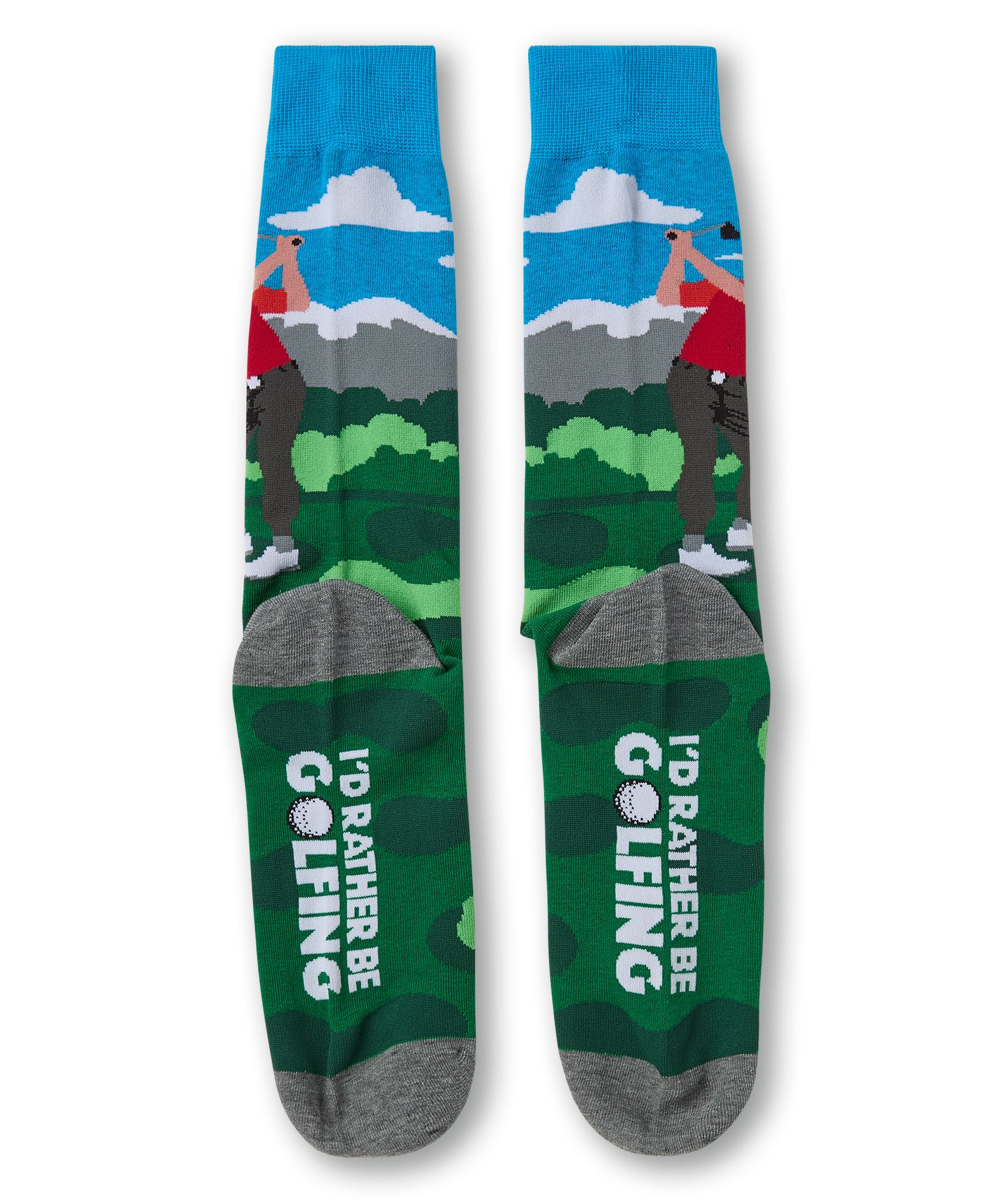 Denver Hayes Men's Novelty Rather Be Crew Socks