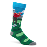 Denver Hayes Men's Novelty Rather Be Crew Socks Front_Angled_Right