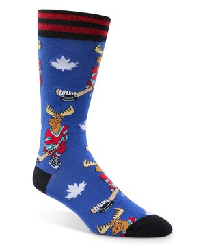 Mi-chaussettes à motif fantaisie Canadiana pour hommes, Denver Hayes