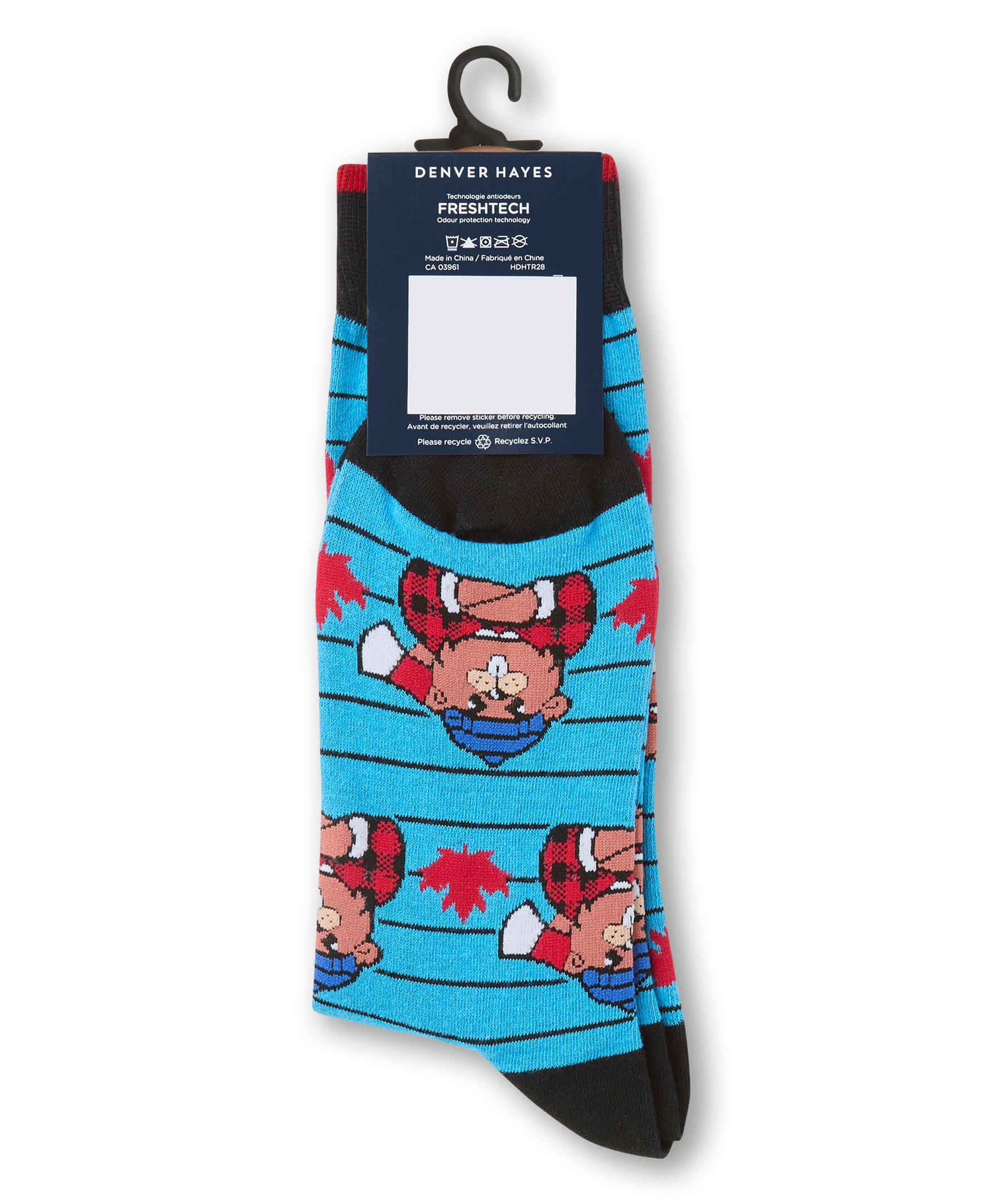 Mi-chaussettes à motif fantaisie Canadiana pour hommes, Denver Hayes