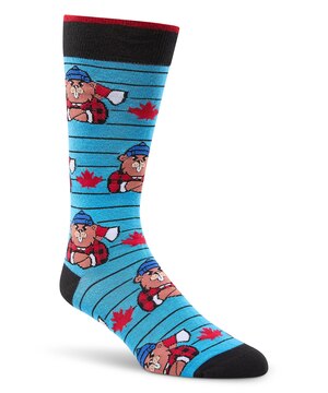Mi-chaussettes à motif fantaisie Canadiana pour hommes, Denver Hayes
