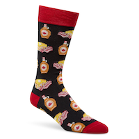 Denver Hayes Men's Novelty Canadiana Pattern Crew Socks