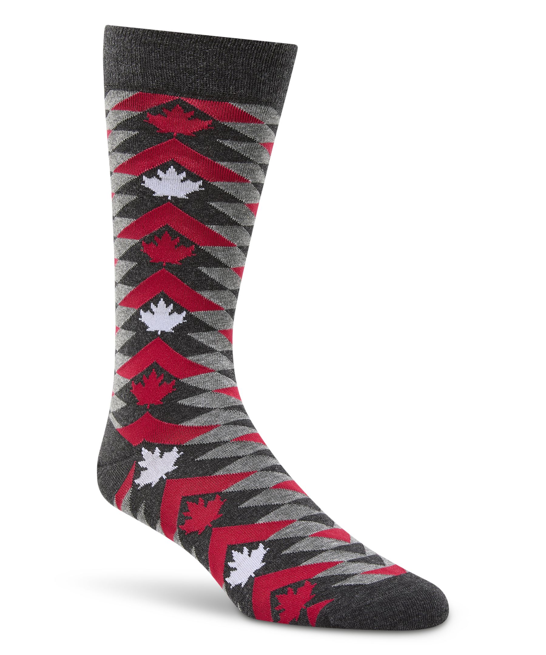 Denver Hayes Men's Novelty Canadiana Pattern Crew Socks