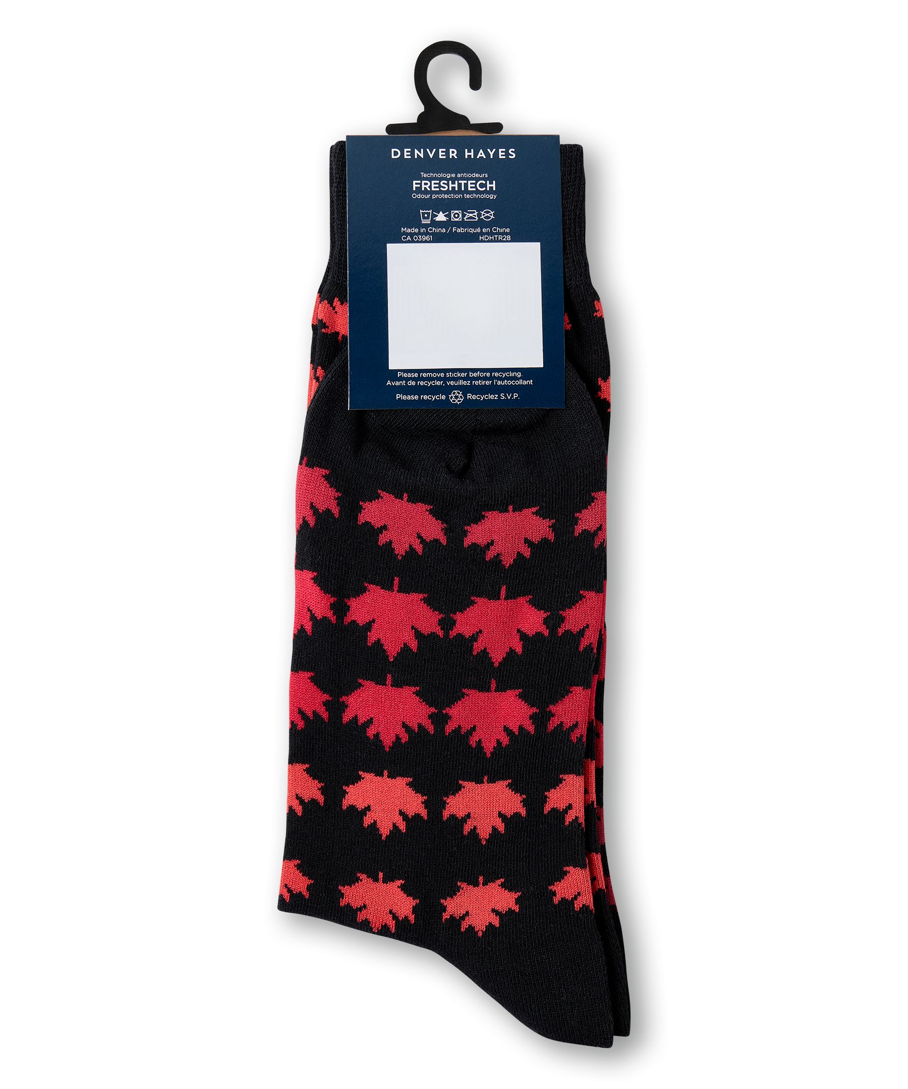 Denver Hayes Men's Novelty Canadiana Pattern Crew Socks