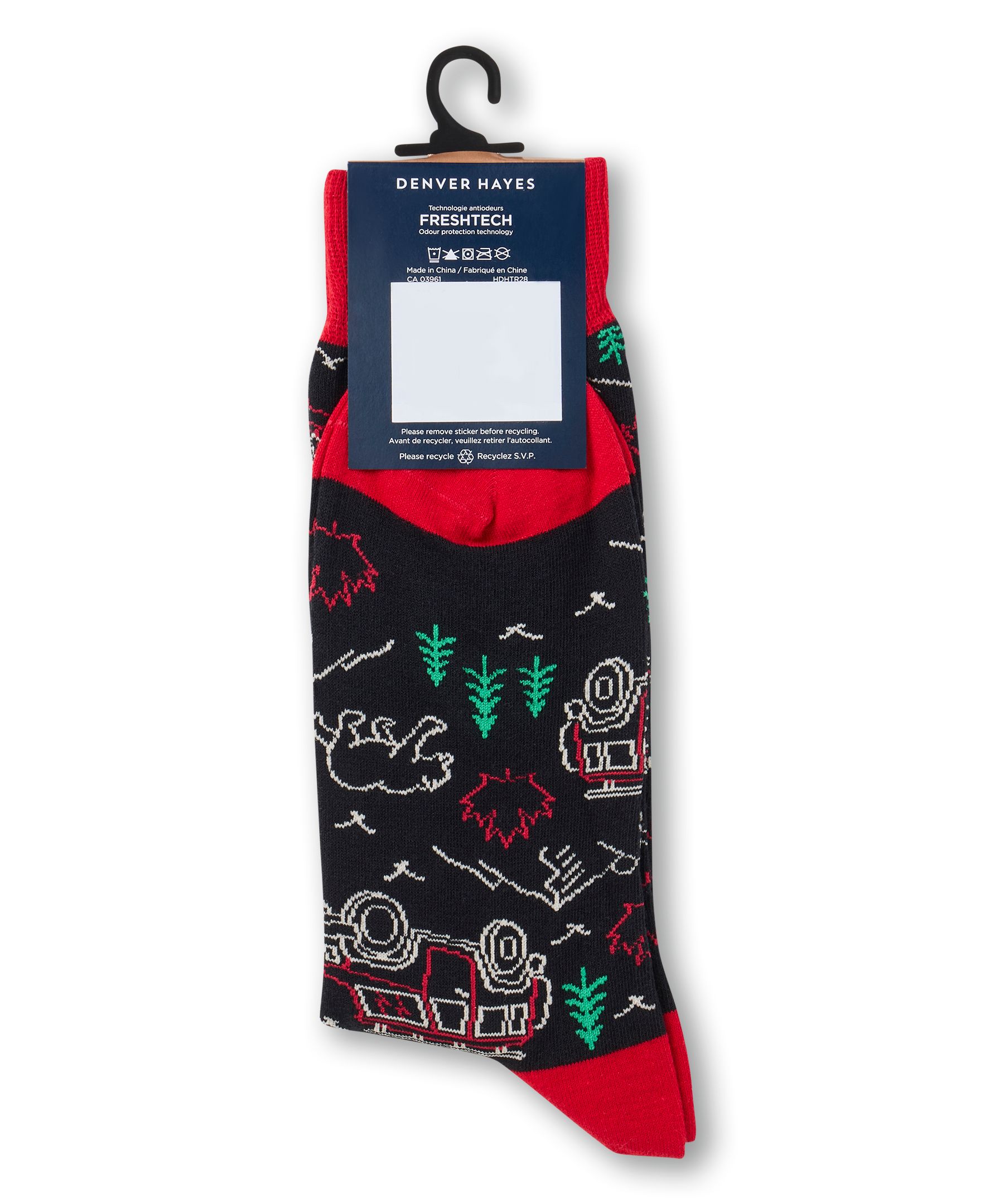 Mi-chaussettes à motif fantaisie Canadiana pour hommes, Denver Hayes