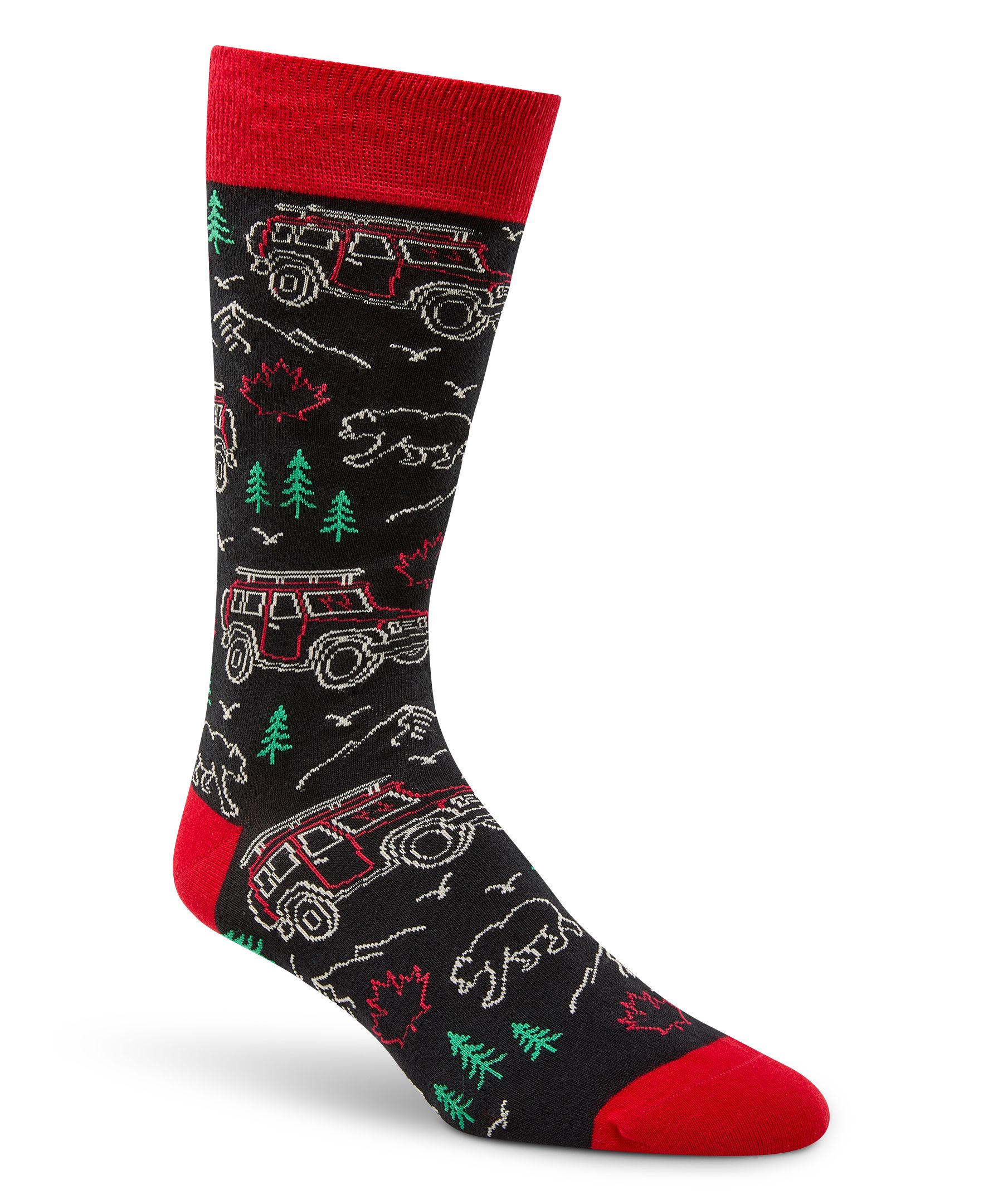 Mi-chaussettes à motif fantaisie Canadiana pour hommes, Denver Hayes