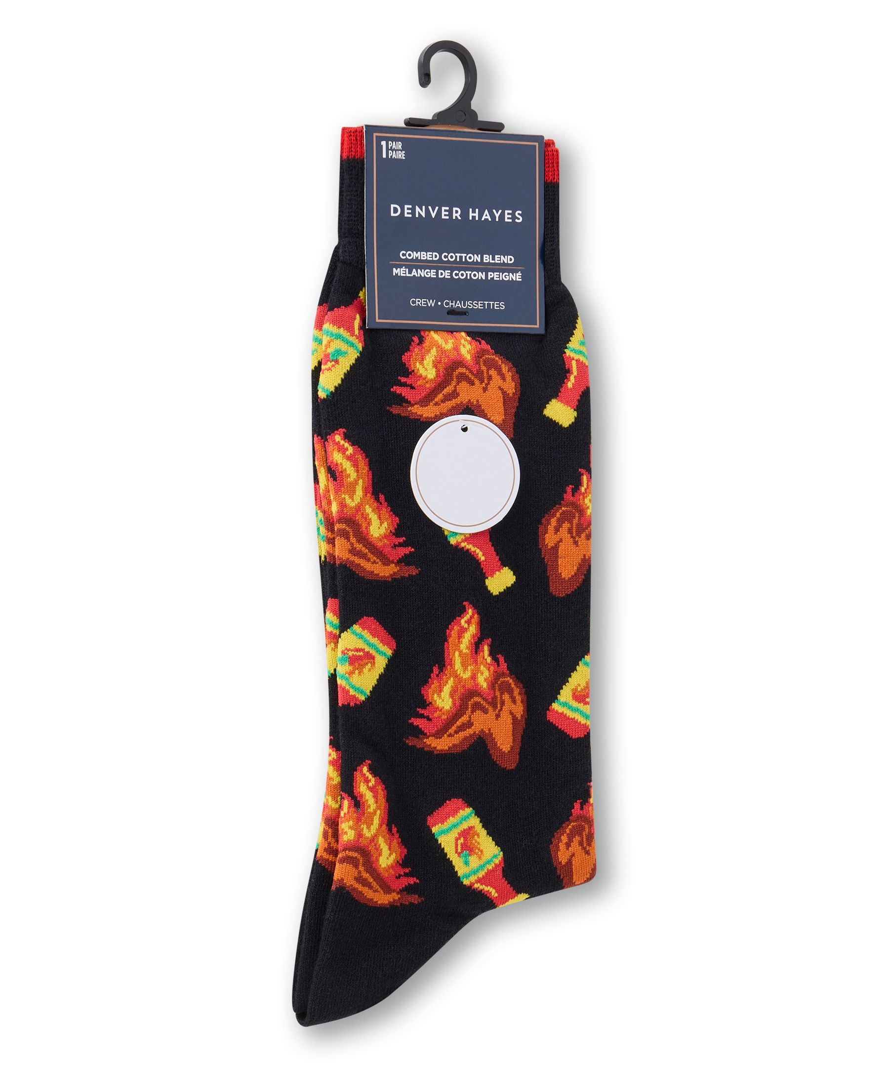 Denver Hayes Men's Novelty Food Pattern Socks