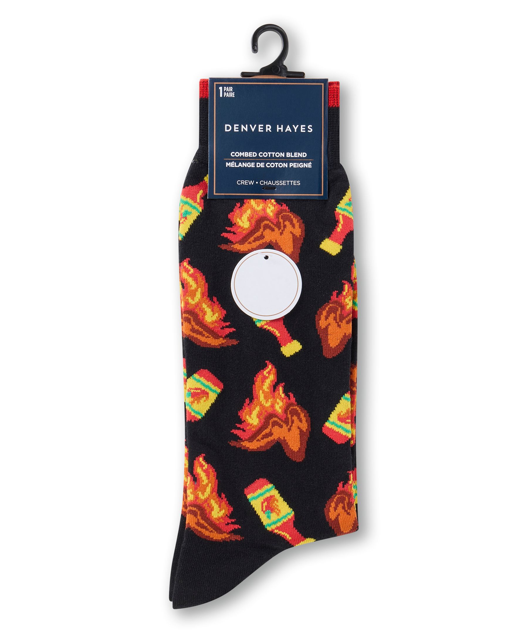 Denver Hayes Men's Novelty Food Pattern Socks