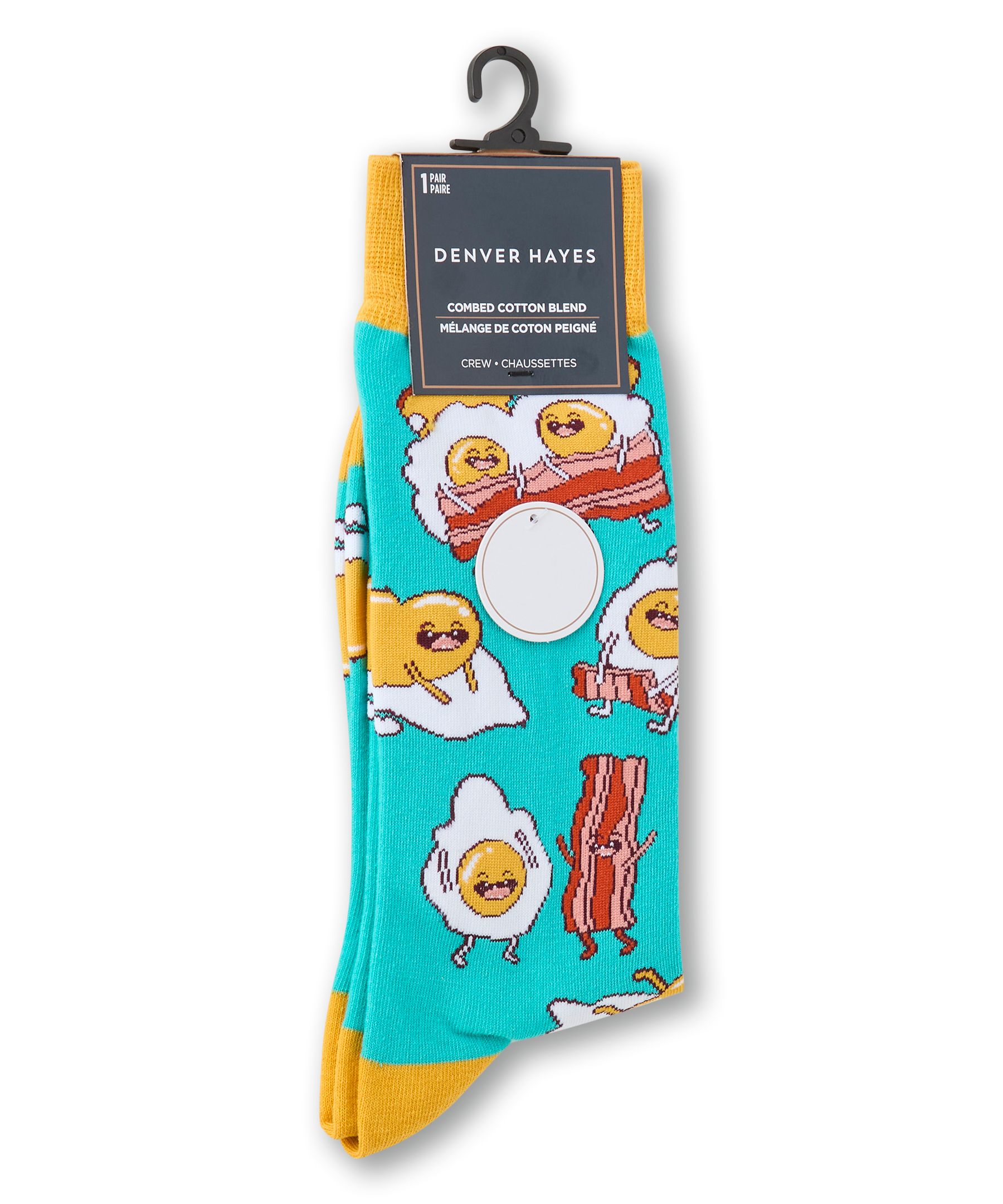 Chaussettes à motif fantaisie d'aliments pour hommes, Denver Hayes