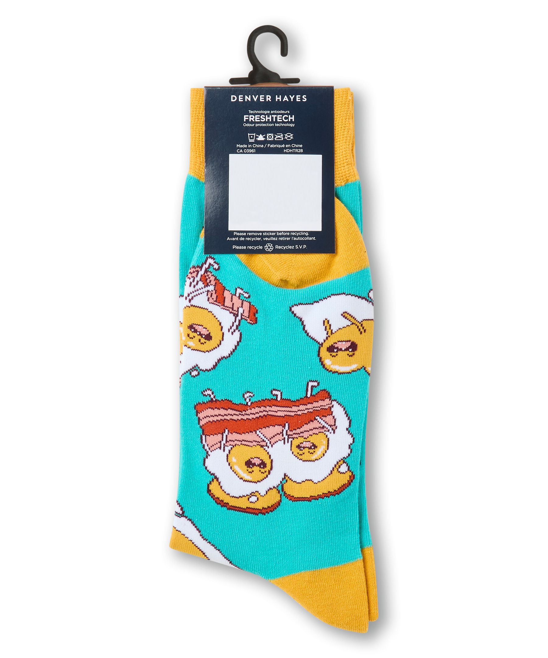 Chaussettes à motif fantaisie d'aliments pour hommes, Denver Hayes