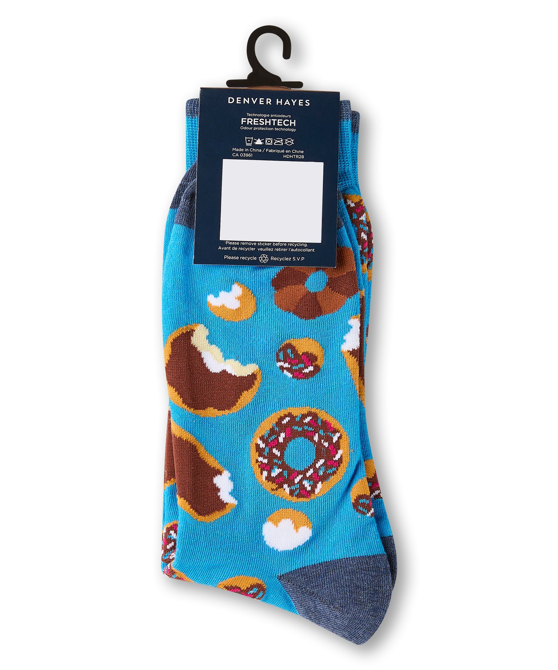 Chaussettes à motif fantaisie d'aliments pour hommes, Denver Hayes