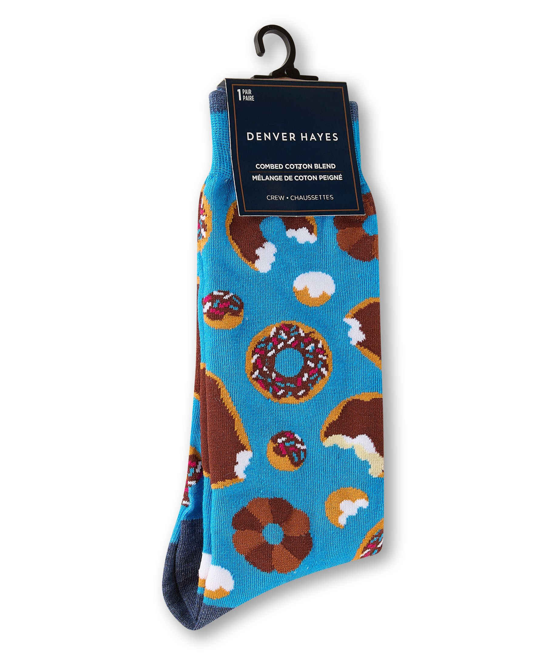 Chaussettes à motif fantaisie d'aliments pour hommes, Denver Hayes