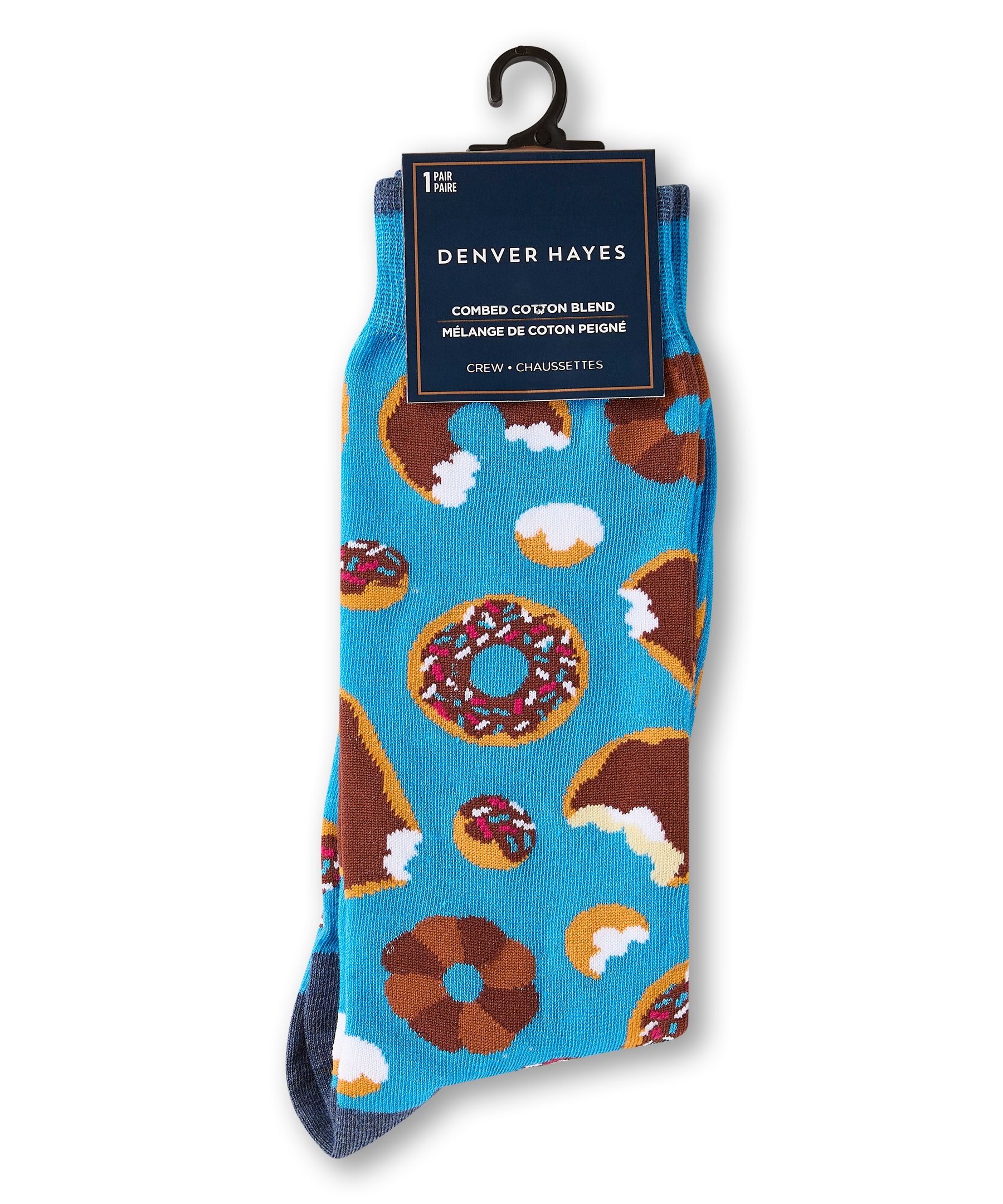Chaussettes à motif fantaisie d'aliments pour hommes, Denver Hayes