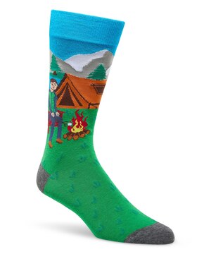 Chaussettes à motif fantaisie de camping pour hommes, Denver Hayes