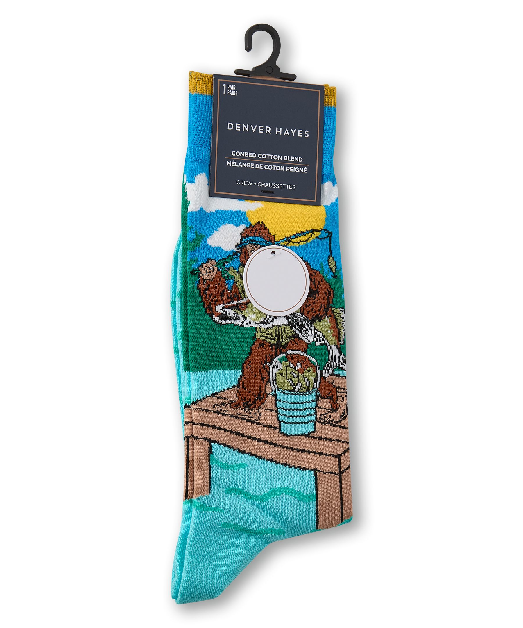 Denver Hayes Men's Novelty Camping Pattern Socks