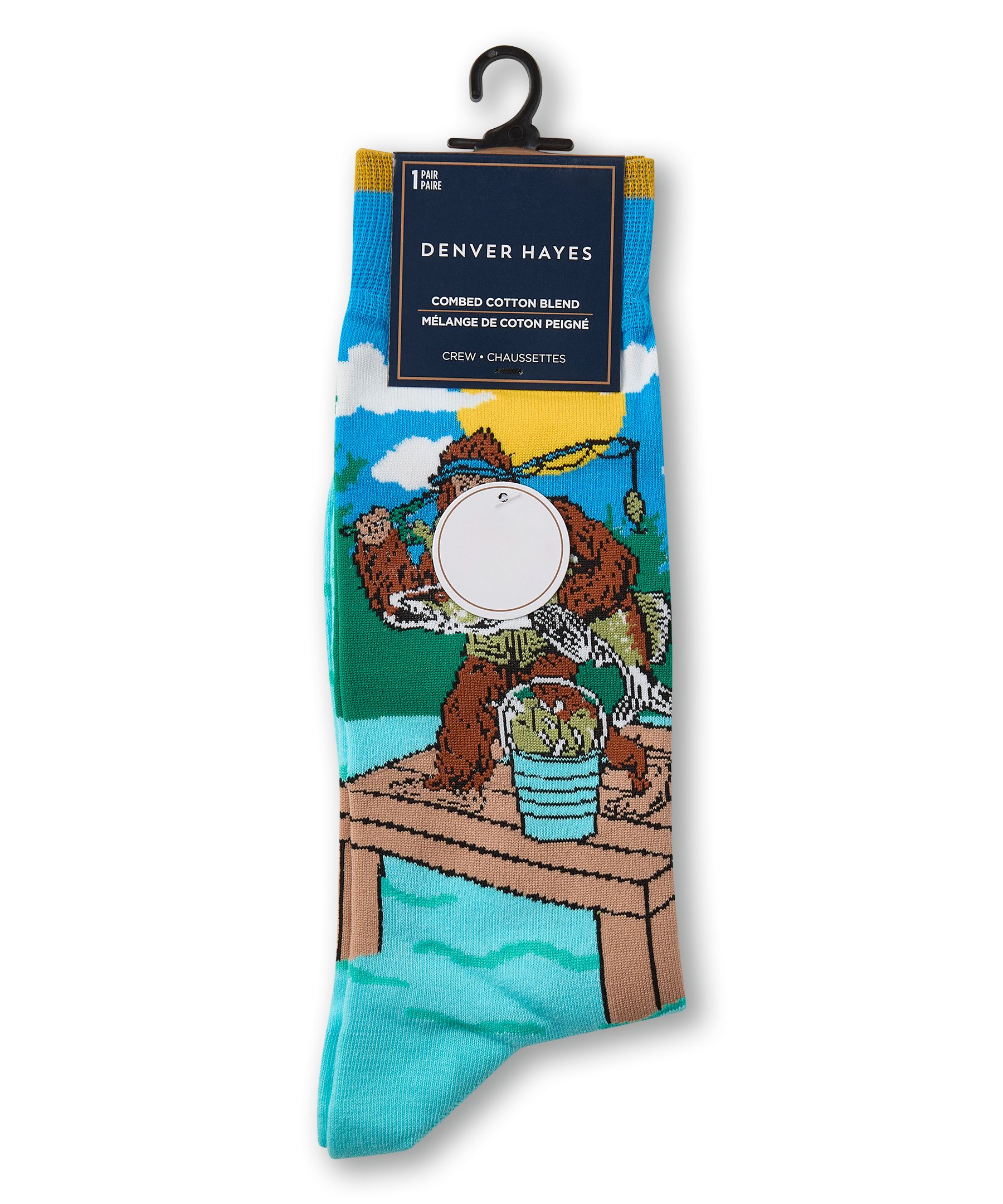 Denver Hayes Men's Novelty Camping Pattern Socks