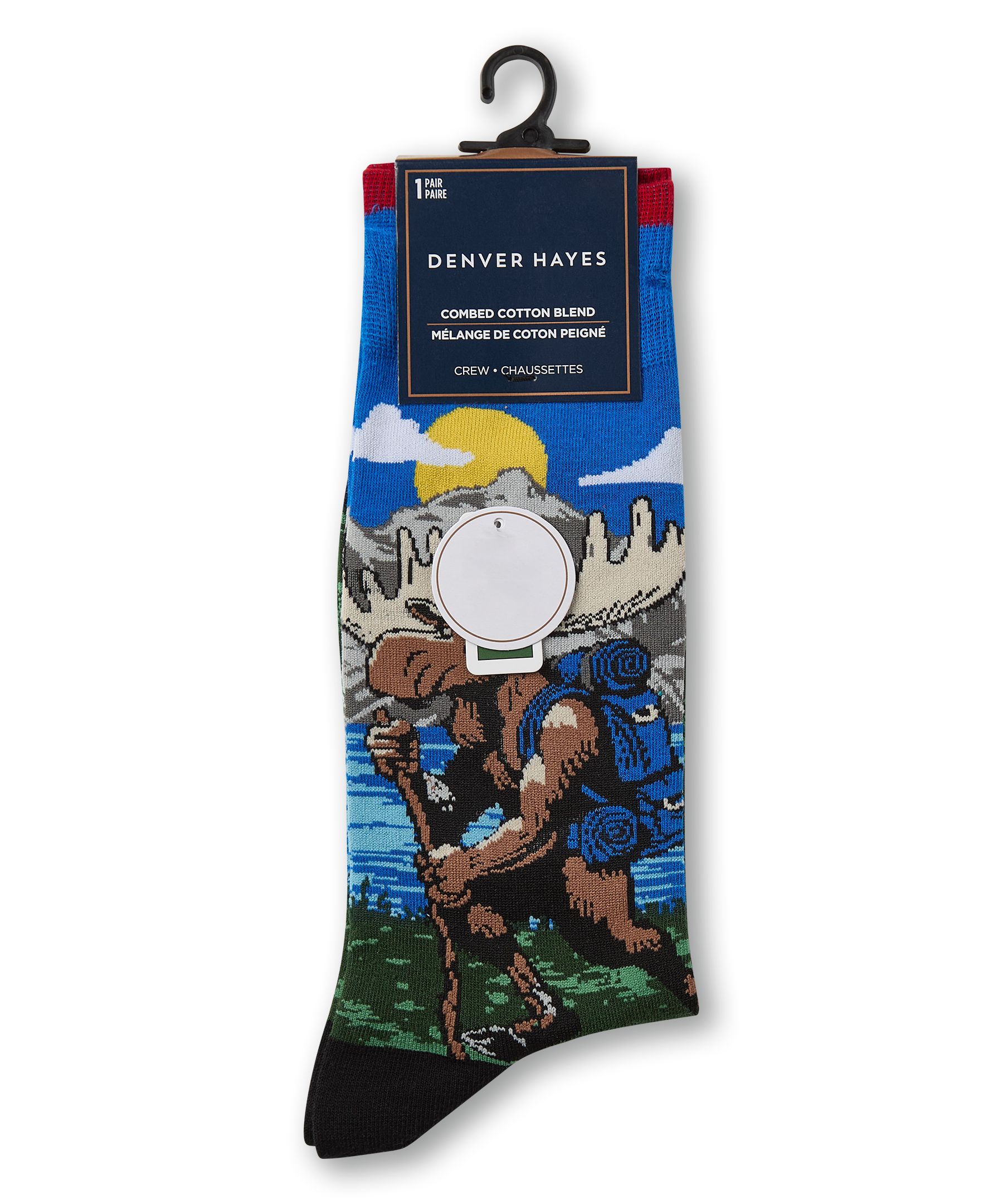 Denver Hayes Men's Novelty Camping Pattern Socks