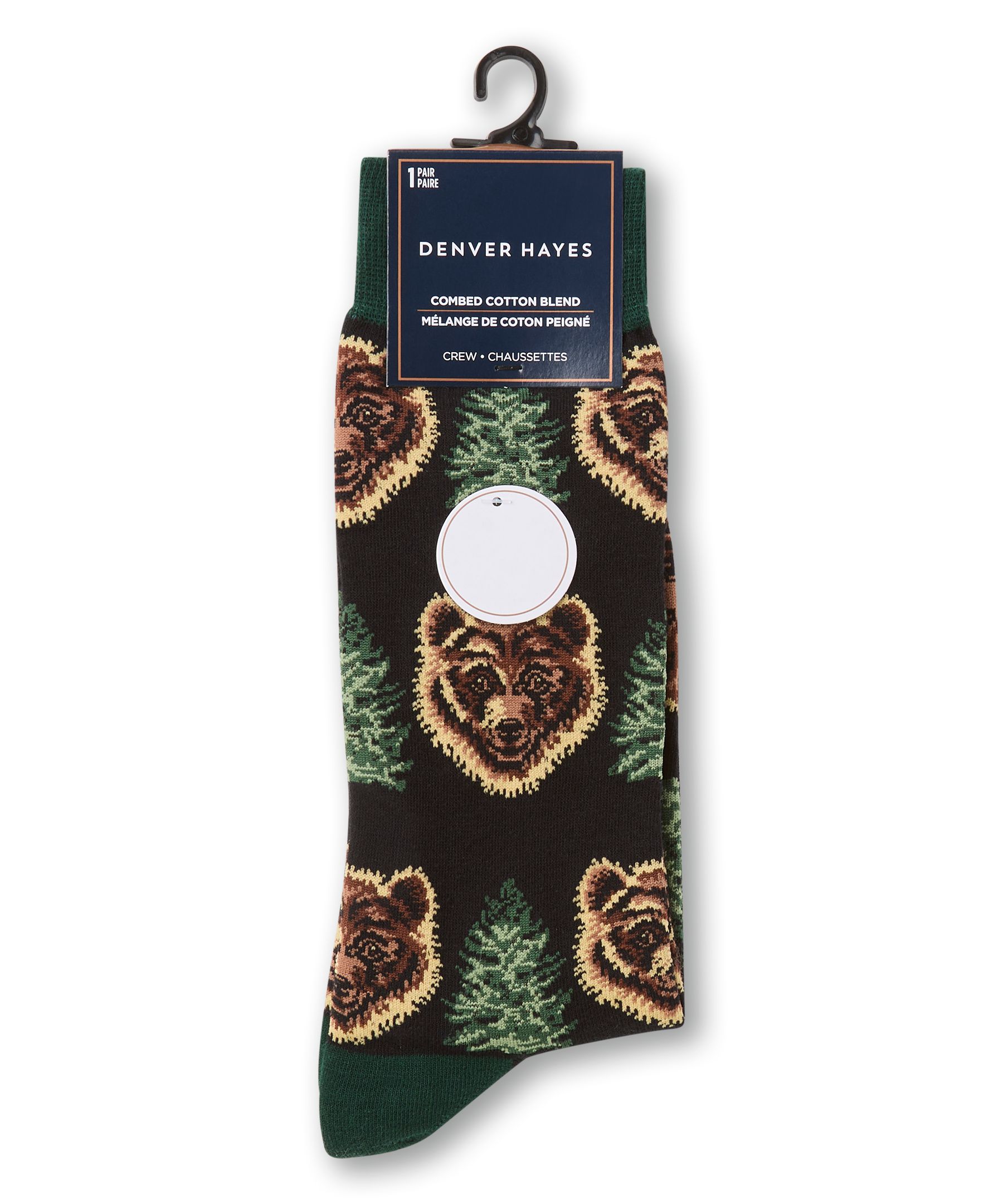 Chaussettes à motifs fantaisie d'animaux pour hommes, Denver Hayes