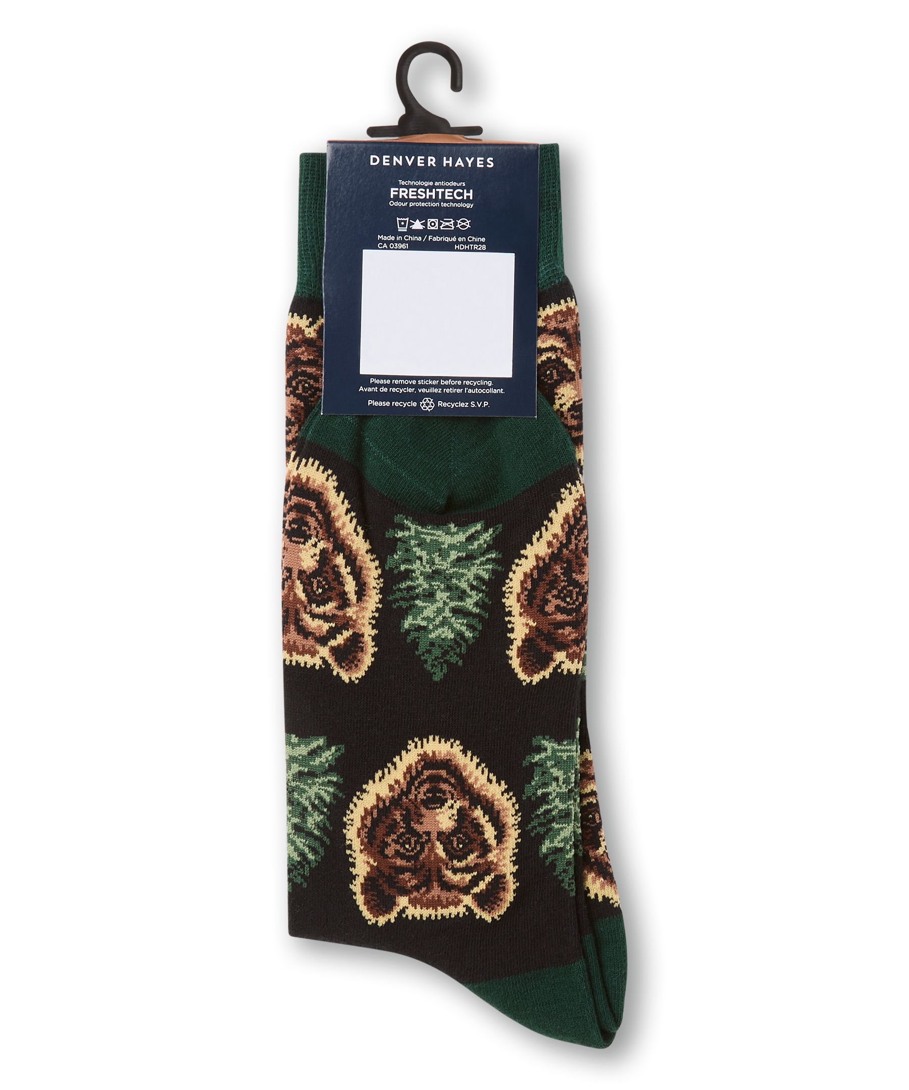 Chaussettes à motifs fantaisie d'animaux pour hommes, Denver Hayes