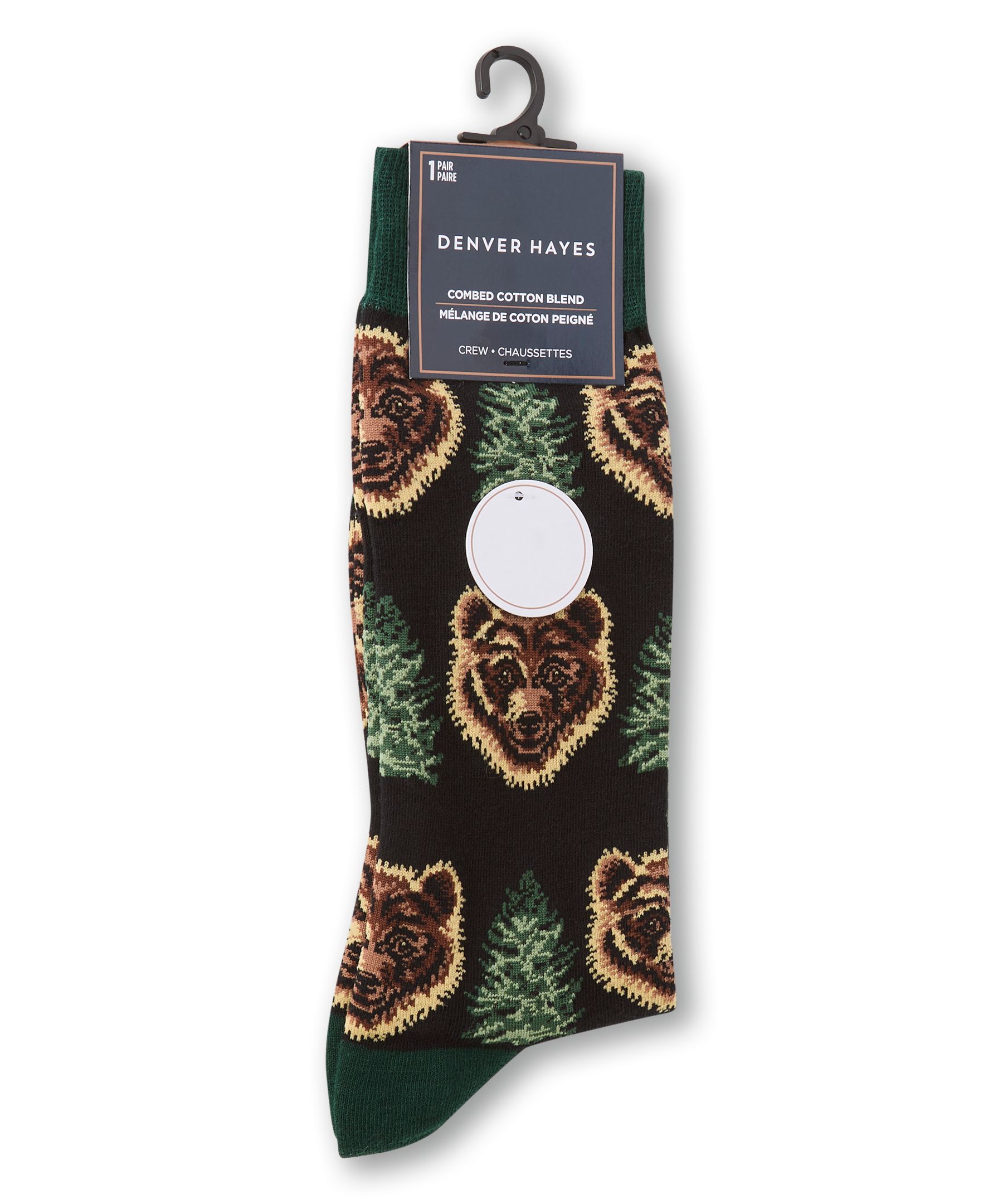 Chaussettes à motifs fantaisie d'animaux pour hommes, Denver Hayes