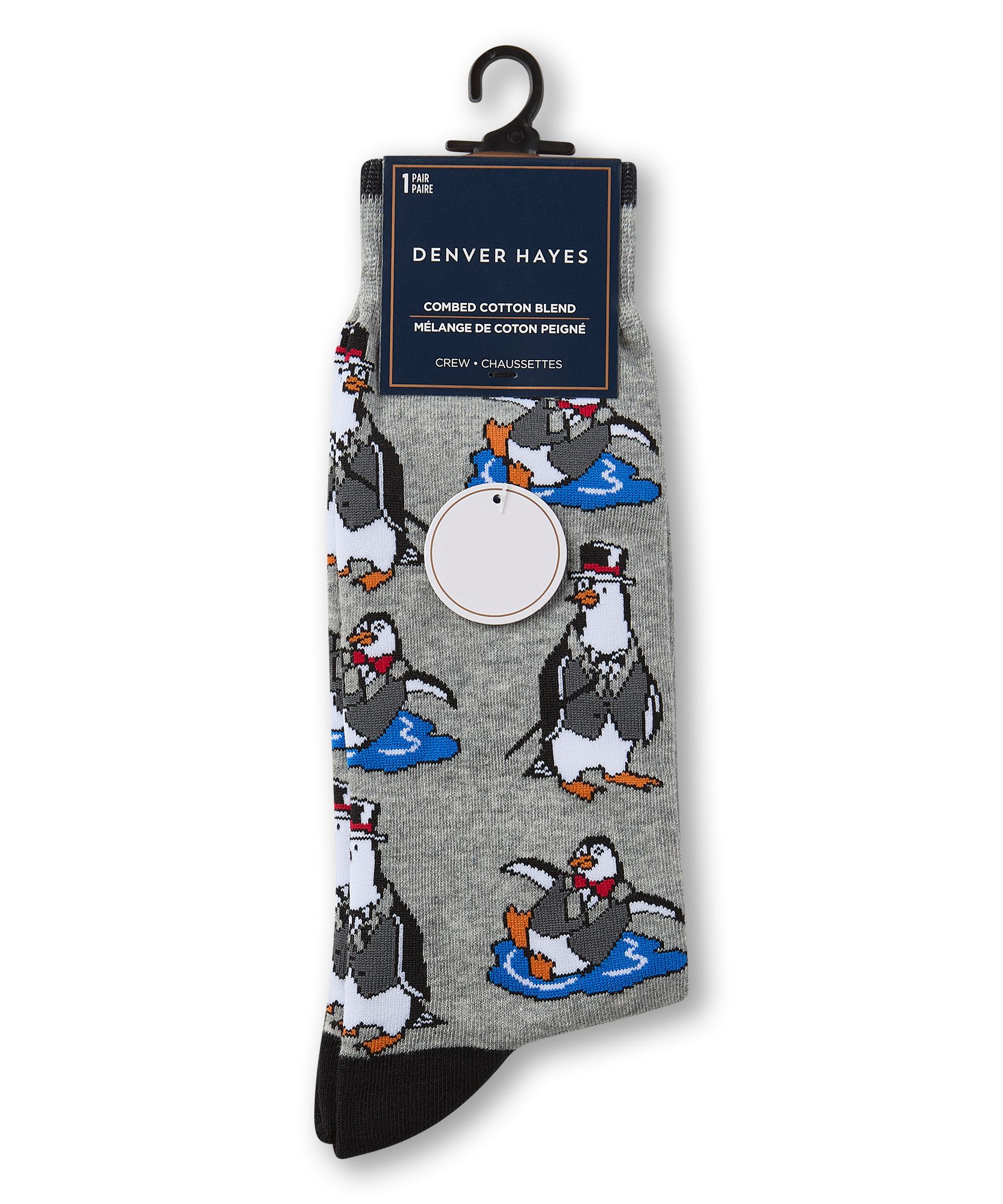 Chaussettes à motifs fantaisie d'animaux pour hommes, Denver Hayes
