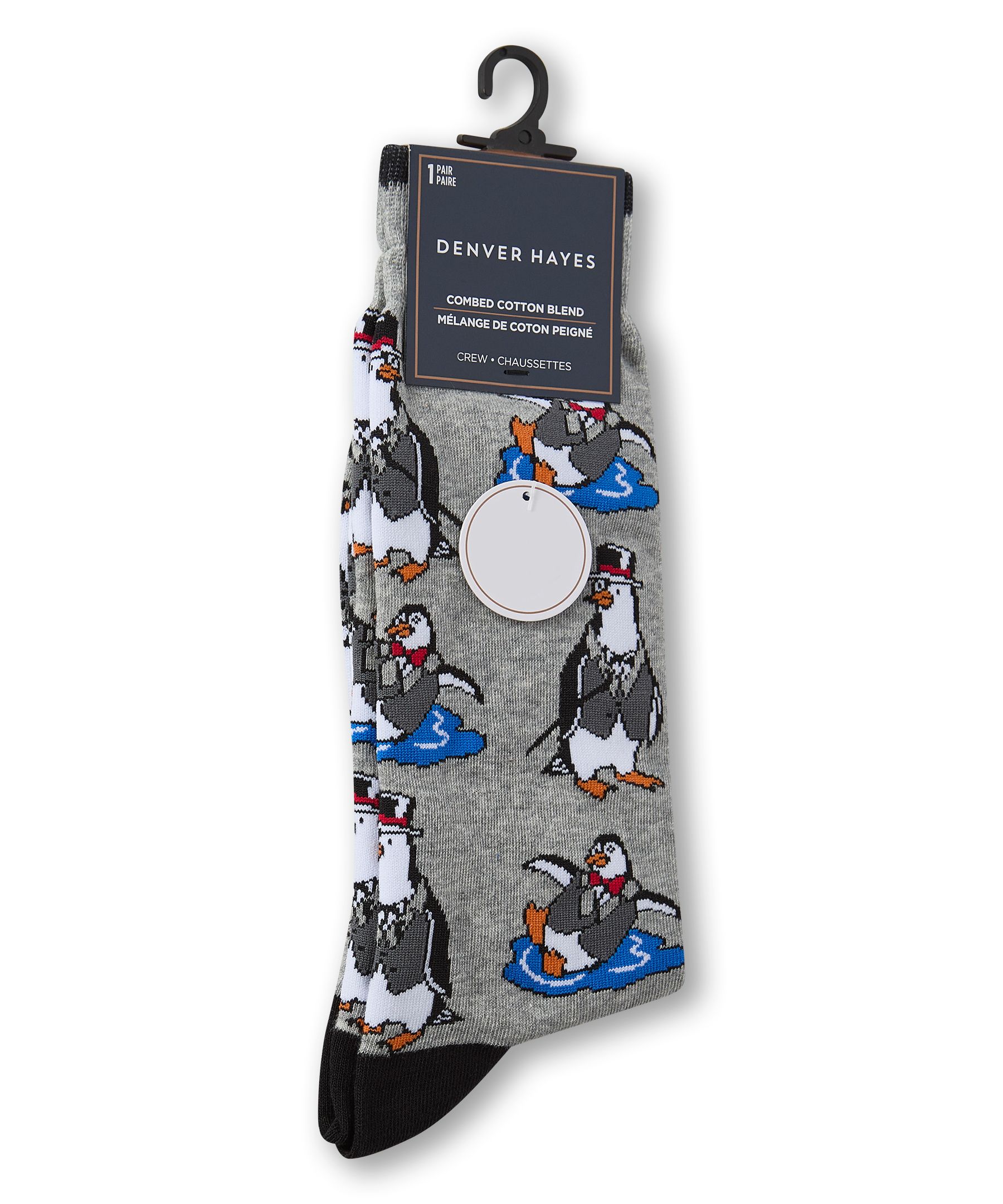 Chaussettes à motifs fantaisie d'animaux pour hommes, Denver Hayes