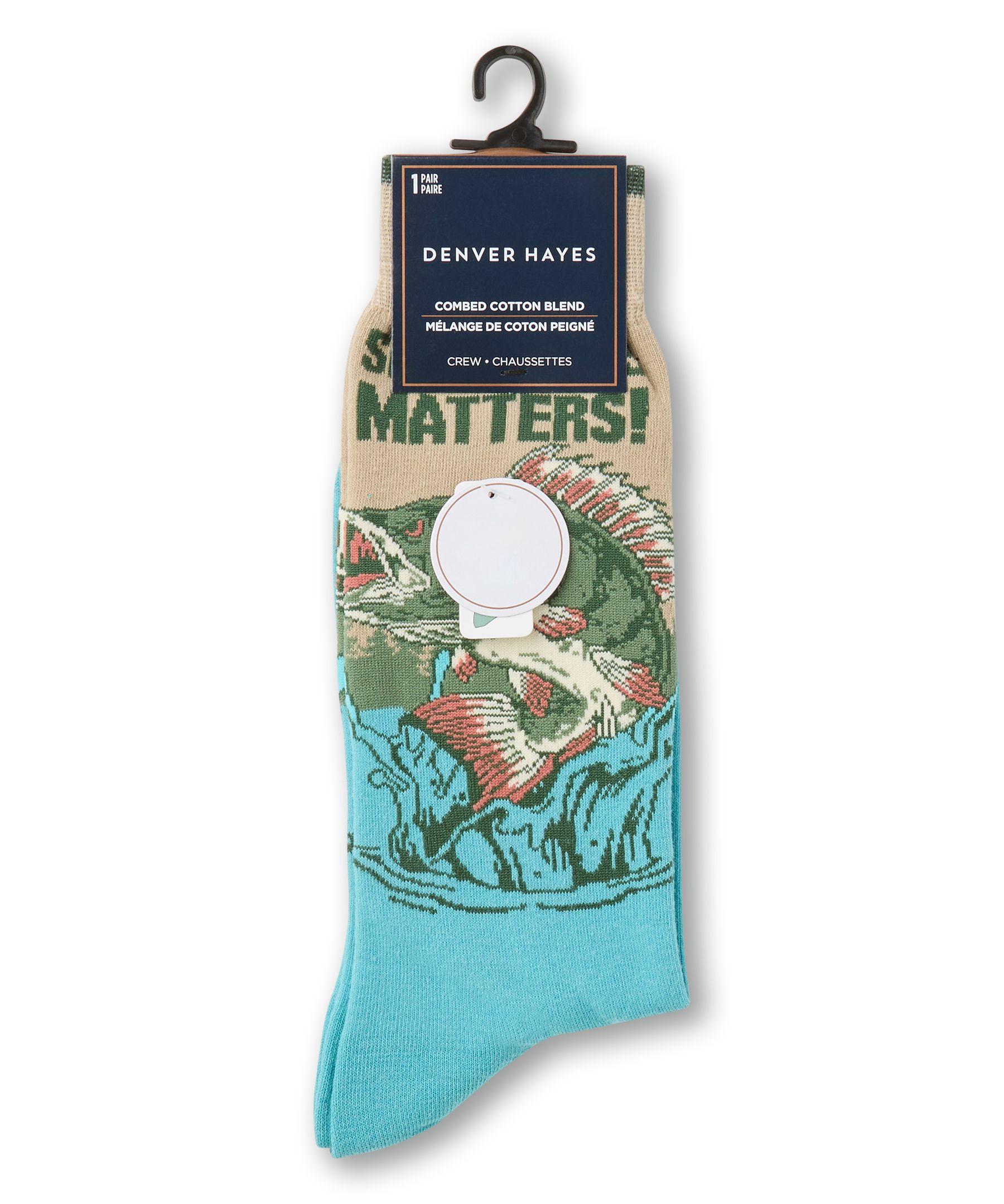 Chaussettes à motifs fantaisie d'animaux pour hommes, Denver Hayes