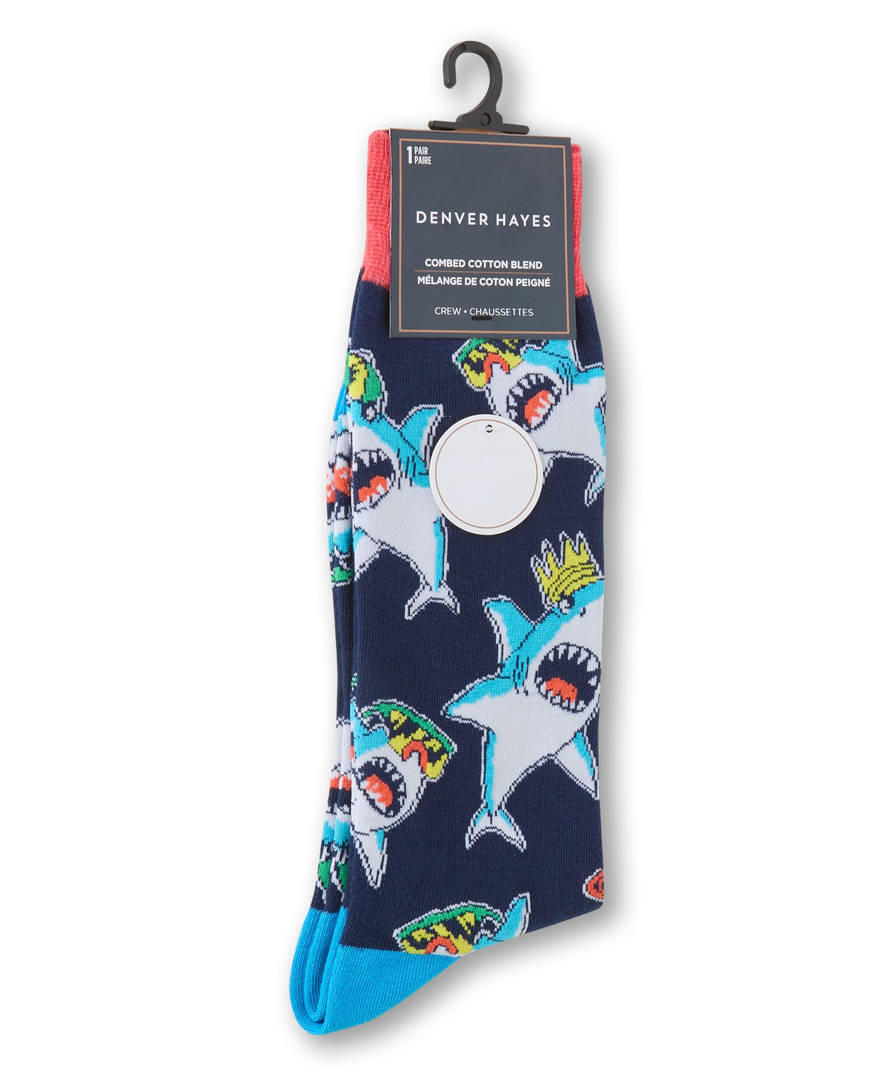 Chaussettes à motifs fantaisie d'animaux pour hommes, Denver Hayes