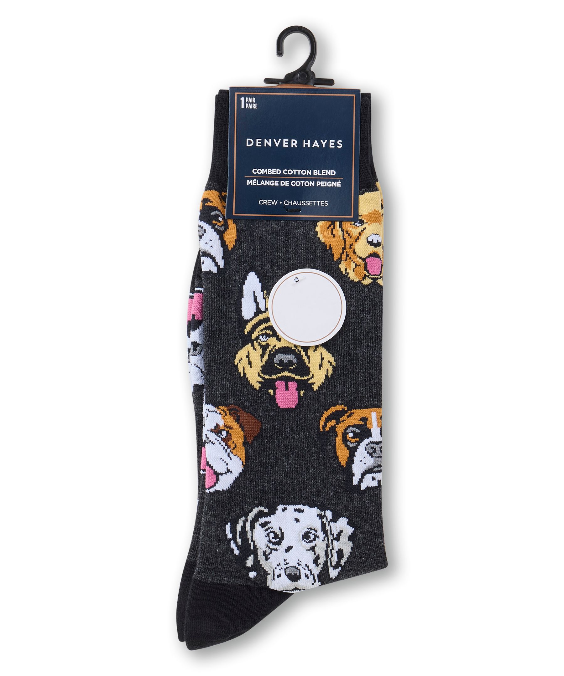 Chaussettes à motifs fantaisie d'animaux pour hommes, Denver Hayes