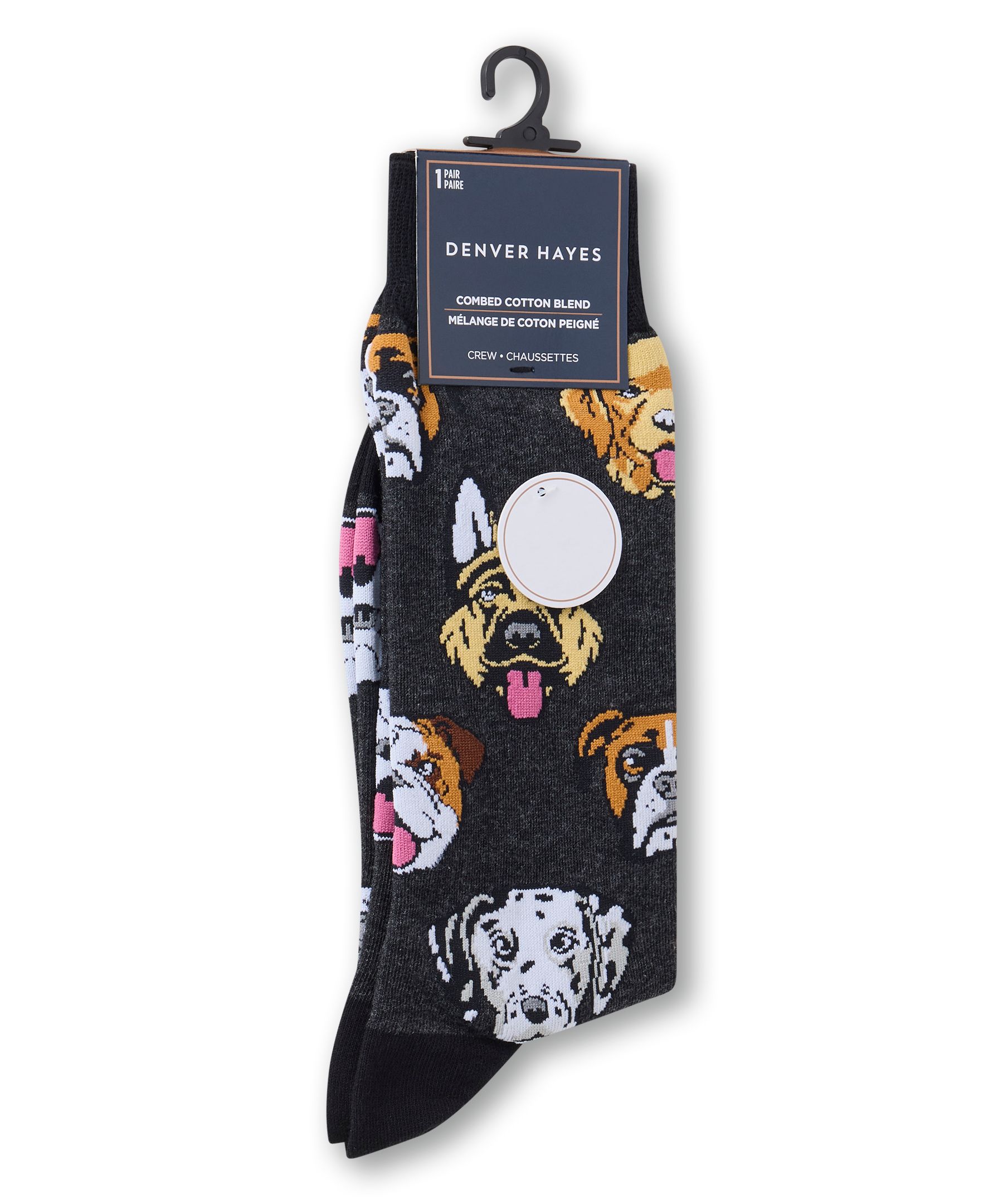 Chaussettes à motifs fantaisie d'animaux pour hommes, Denver Hayes