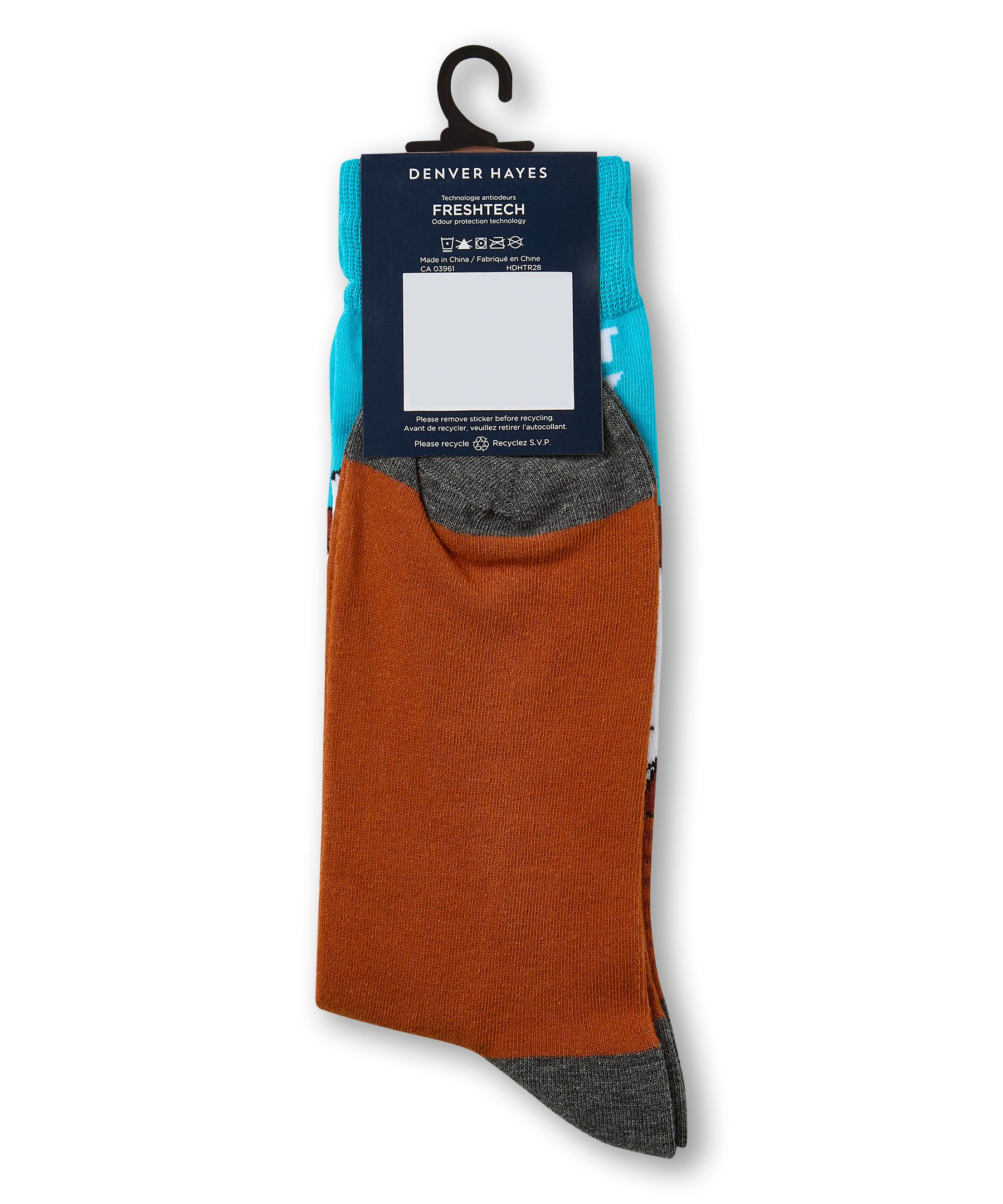 Chaussettes à motifs fantaisie d'animaux pour hommes, Denver Hayes