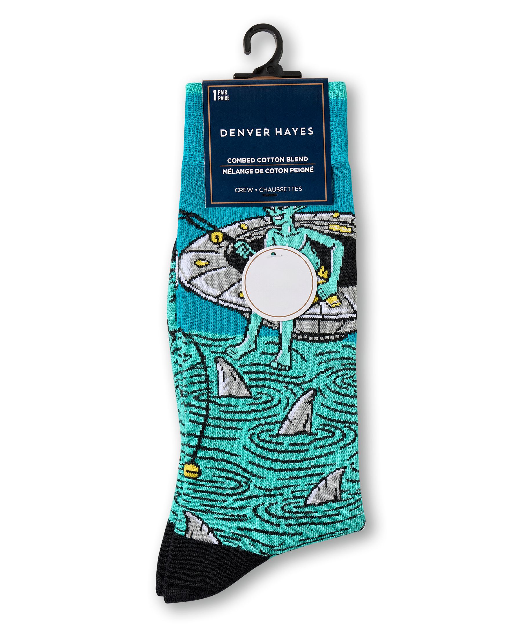 Chaussettes à motif fantaisie pour hommes, Denver Hayes