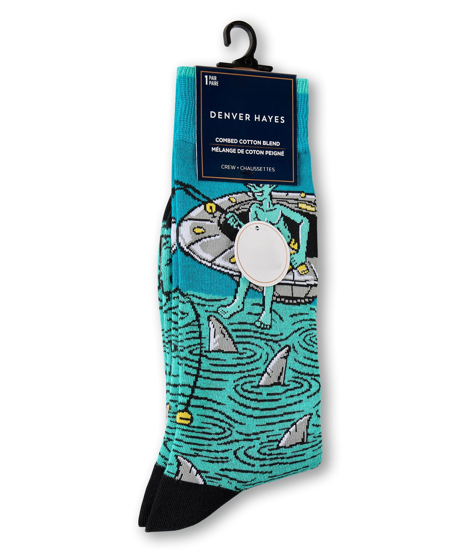 Chaussettes à motif fantaisie pour hommes, Denver Hayes