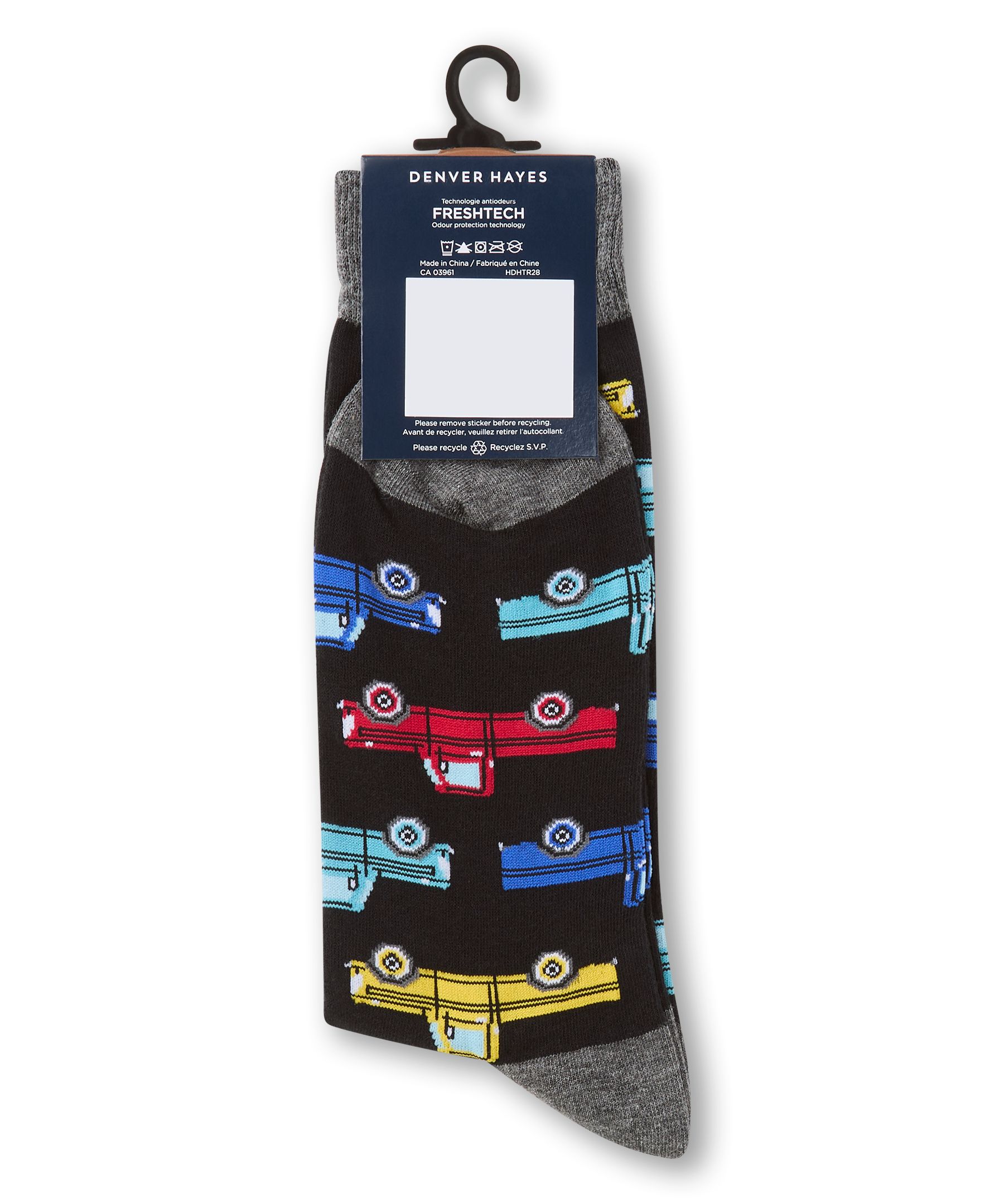 Chaussettes à motif fantaisie pour hommes, Denver Hayes