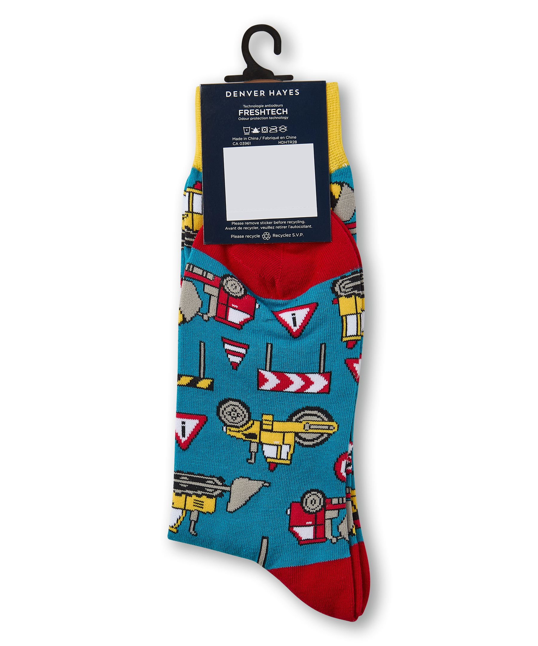 Chaussettes à motif fantaisie pour hommes, Denver Hayes