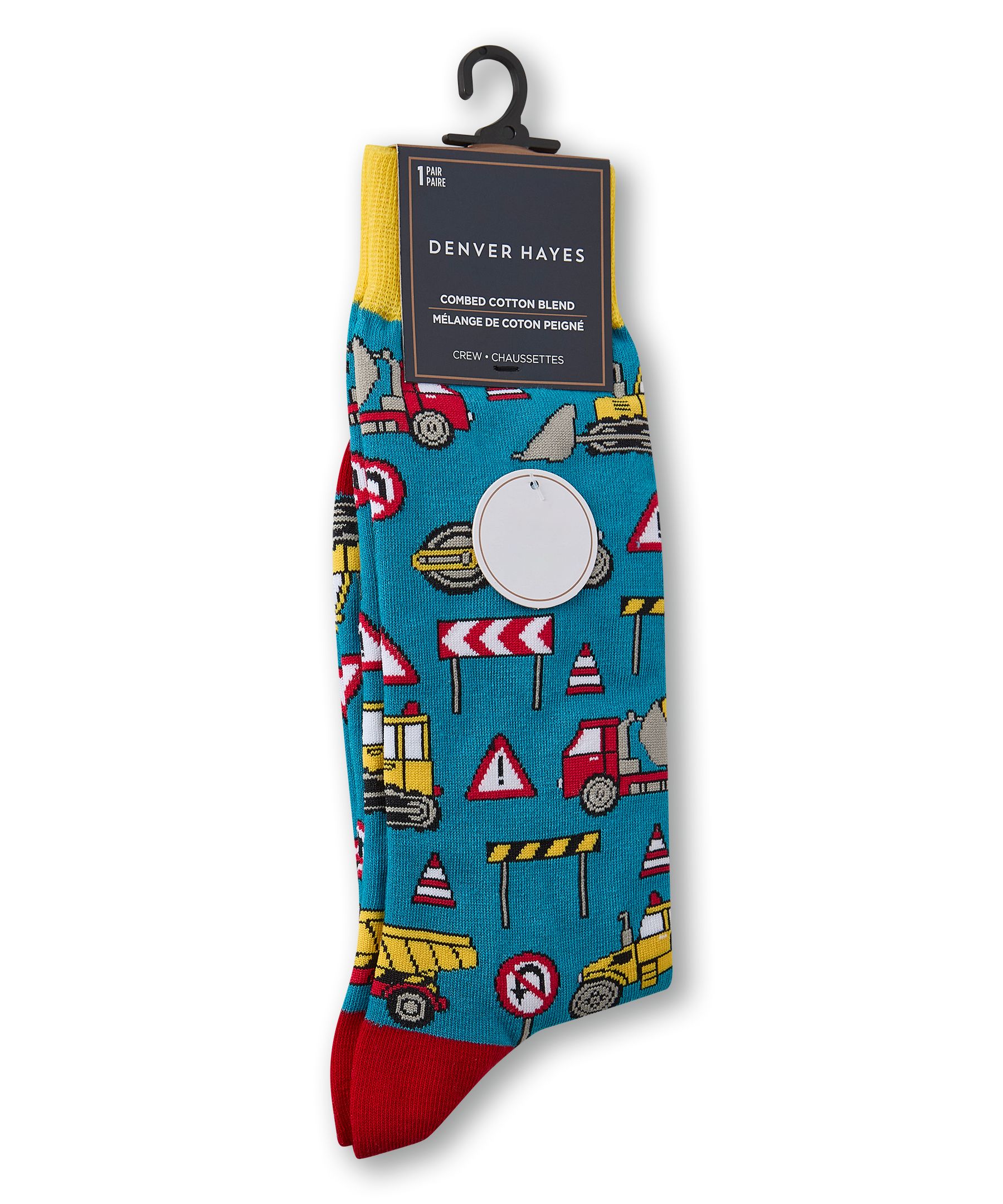 Chaussettes à motif fantaisie pour hommes, Denver Hayes