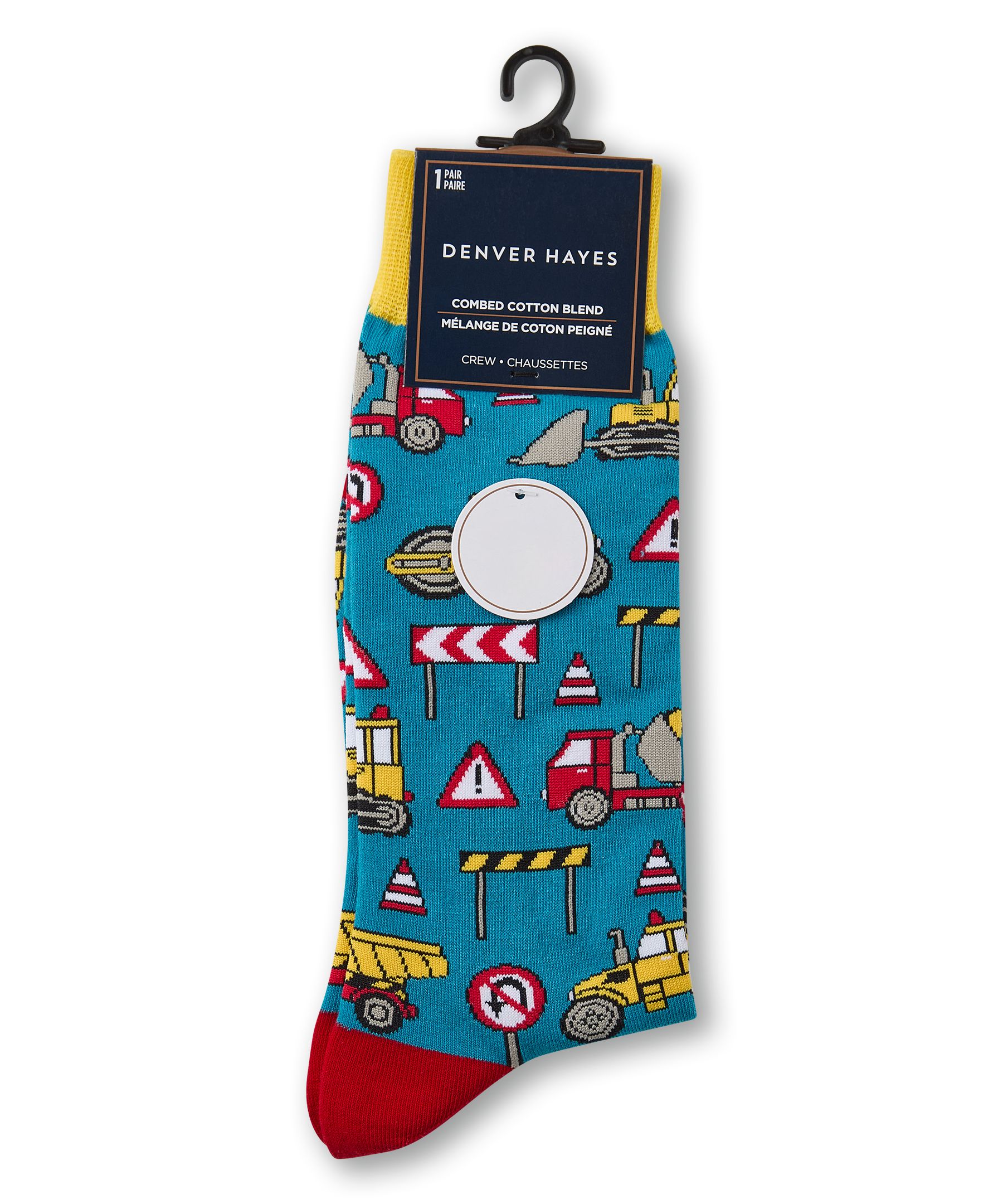 Chaussettes à motif fantaisie pour hommes, Denver Hayes