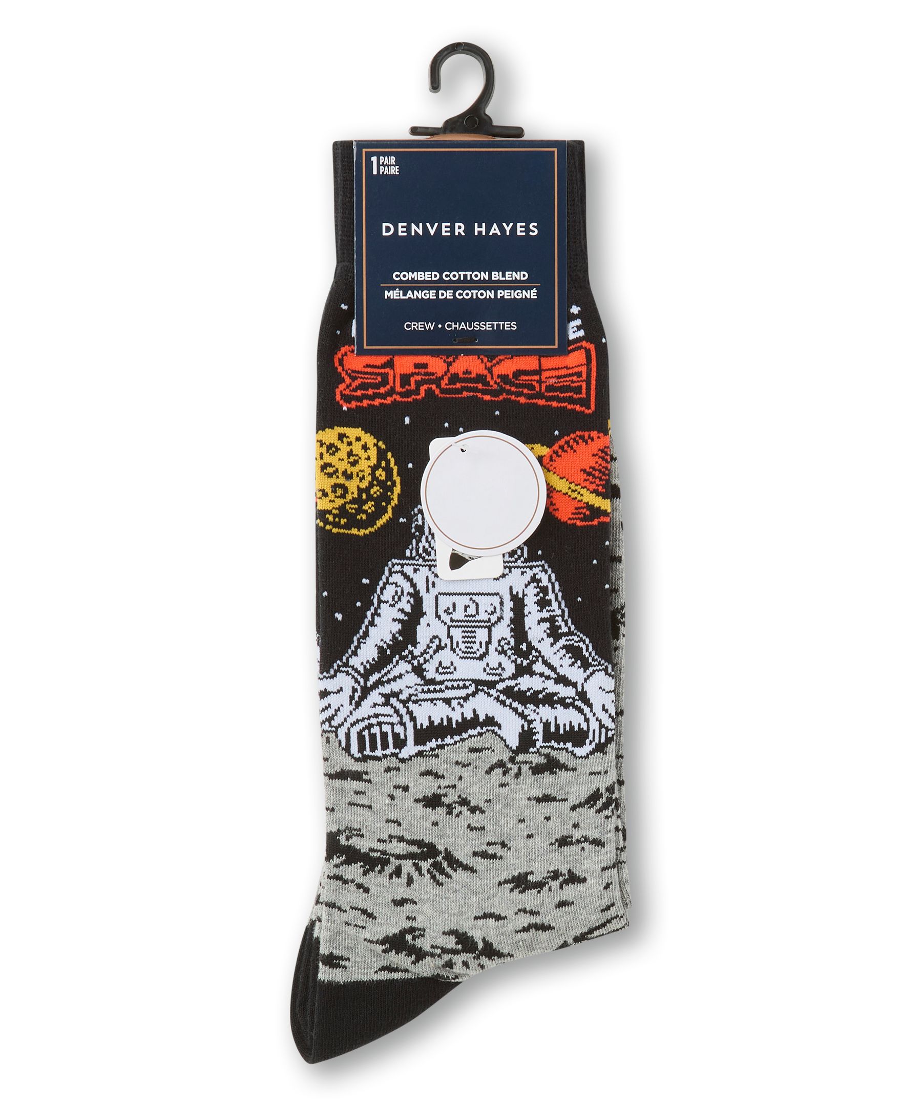 Chaussettes à motif fantaisie pour hommes, Denver Hayes