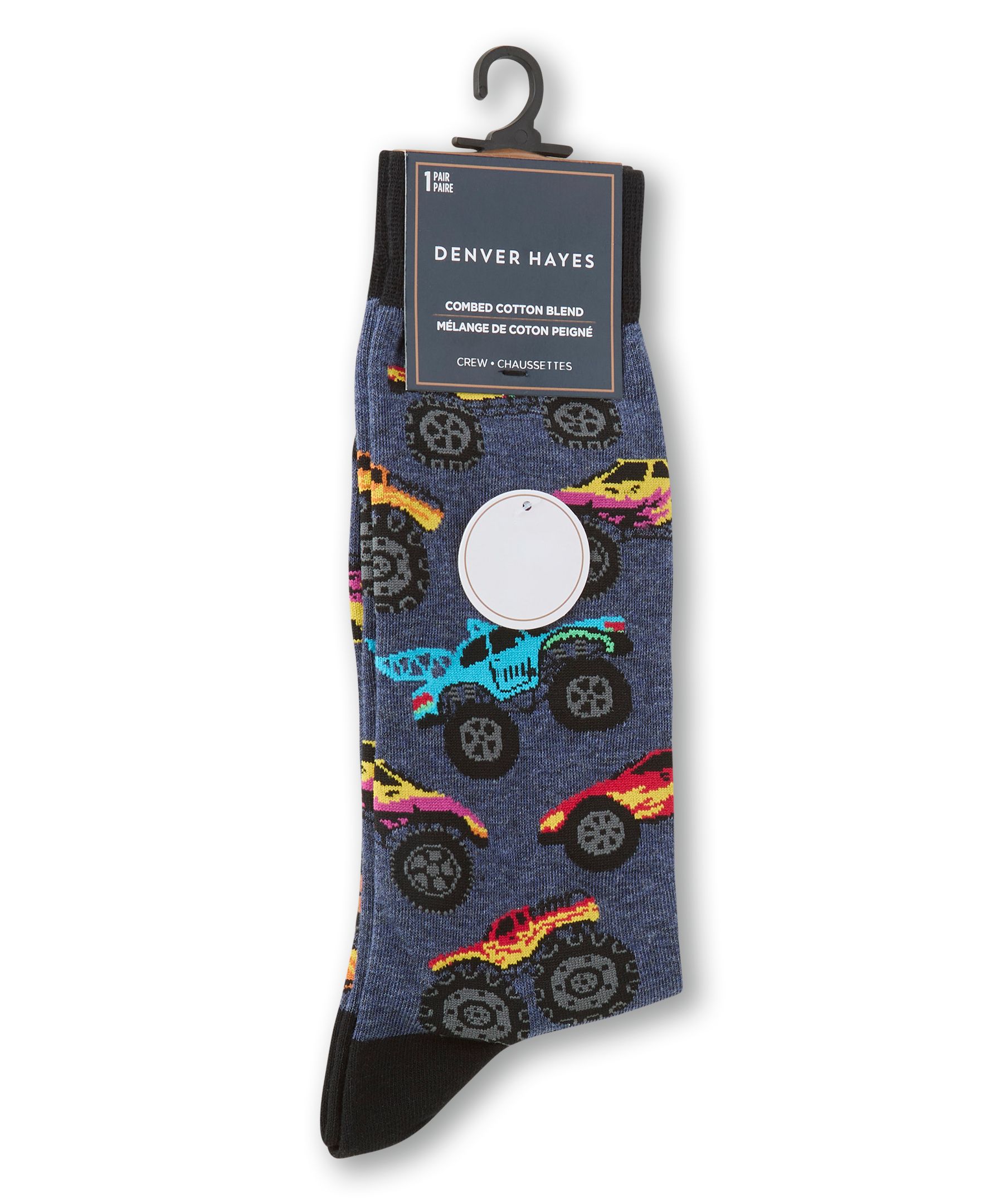 Chaussettes à motif fantaisie pour hommes, Denver Hayes