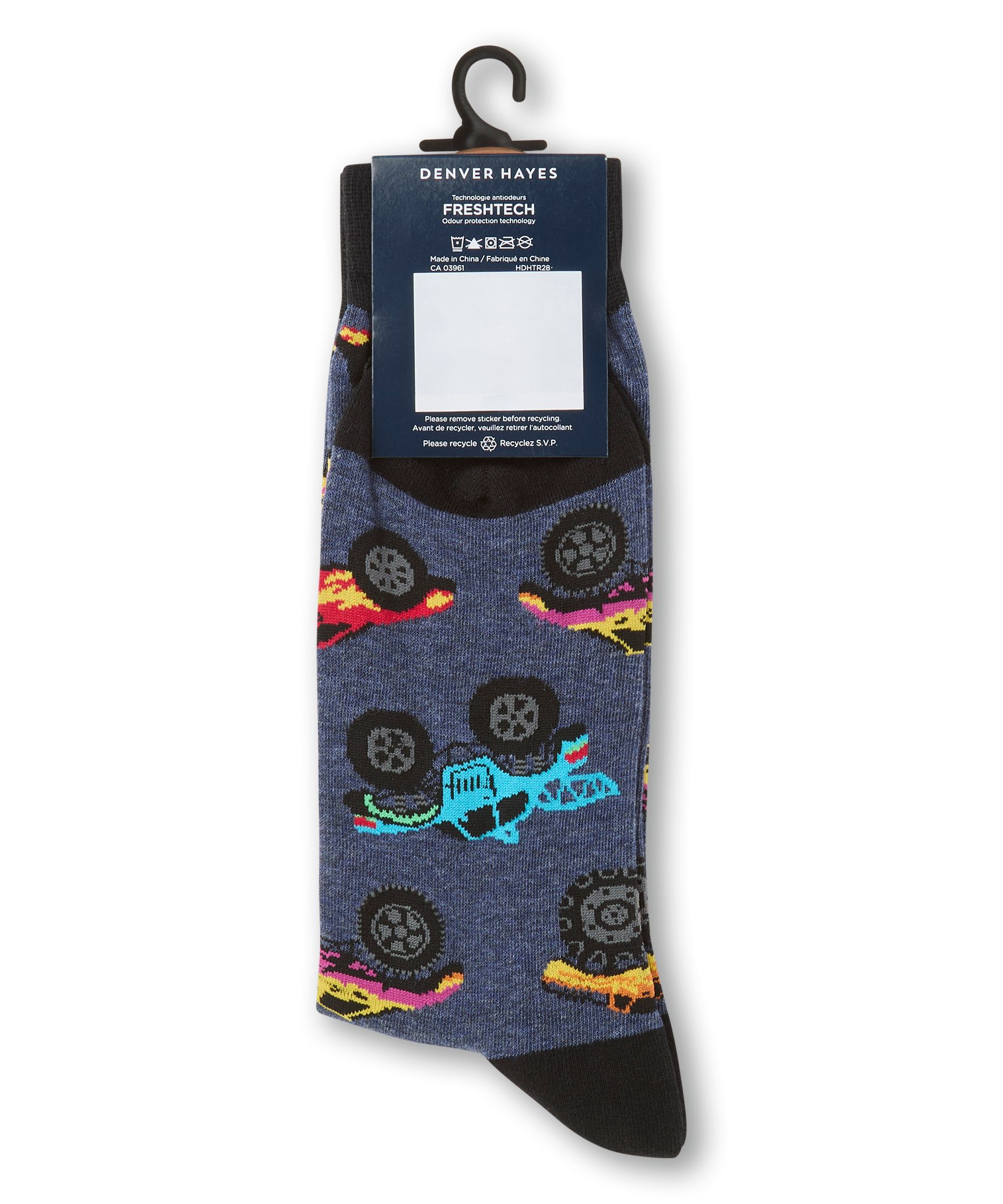 Chaussettes à motif fantaisie pour hommes, Denver Hayes