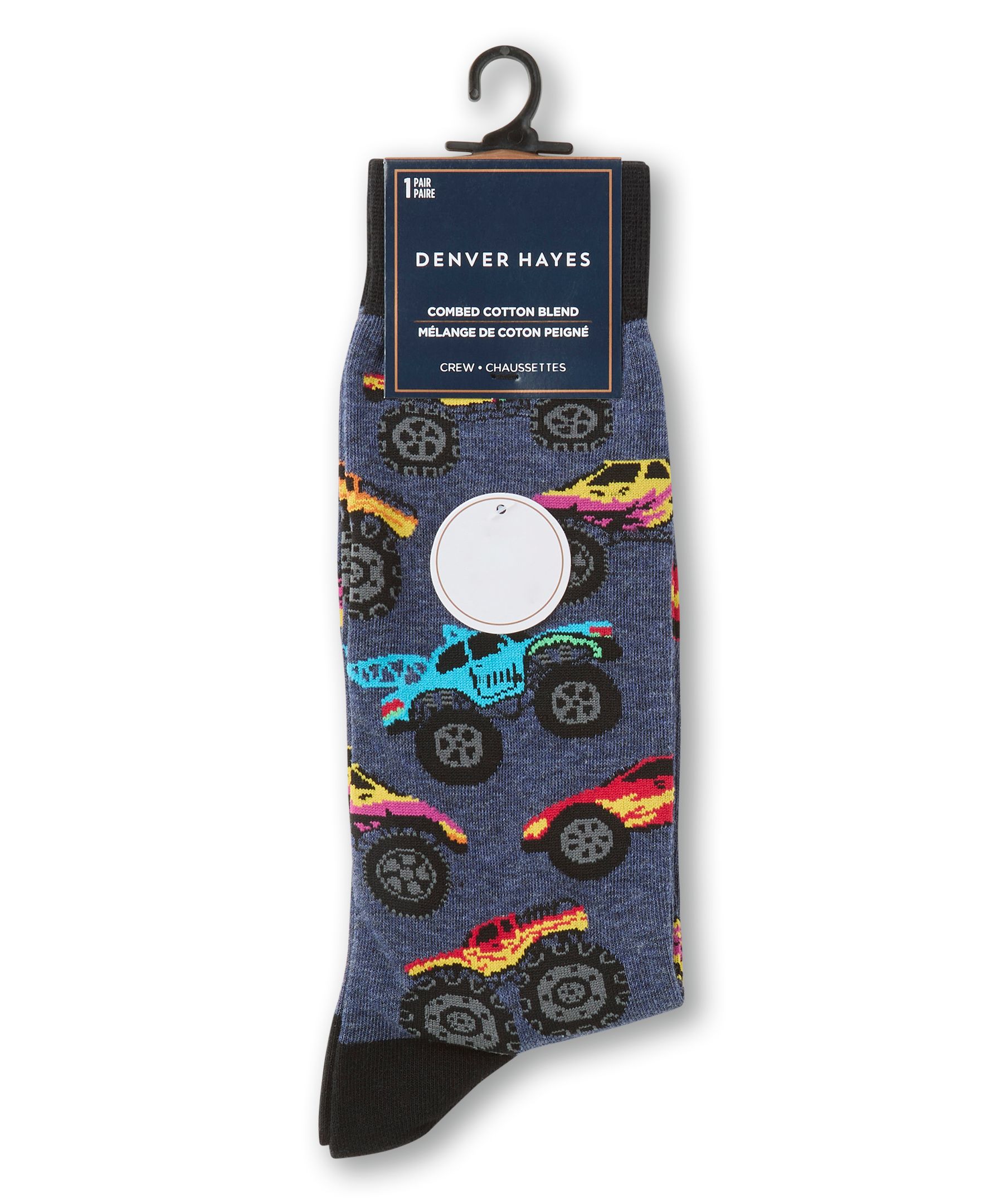 Chaussettes à motif fantaisie pour hommes, Denver Hayes