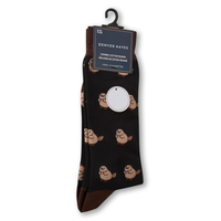 Denver Hayes Men's Novelty Mini Pattern Crew Sock Front_Angled_Right