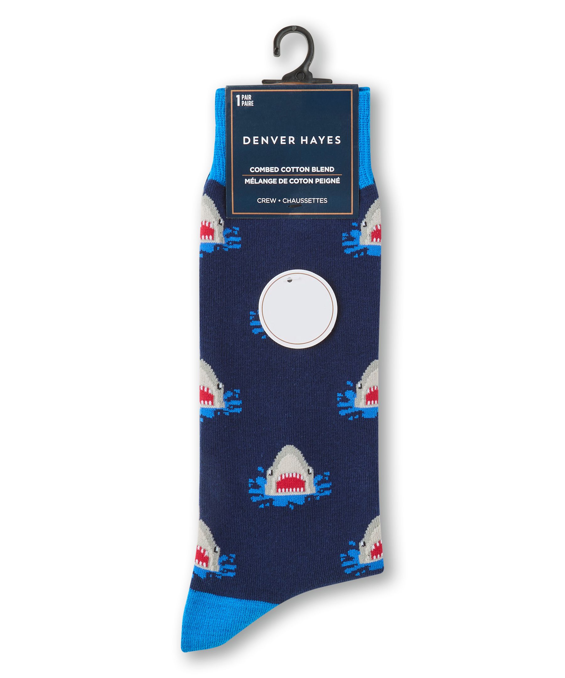 Mi-chaussettes à mini motif fantaisie pour hommes, Denver Hayes
