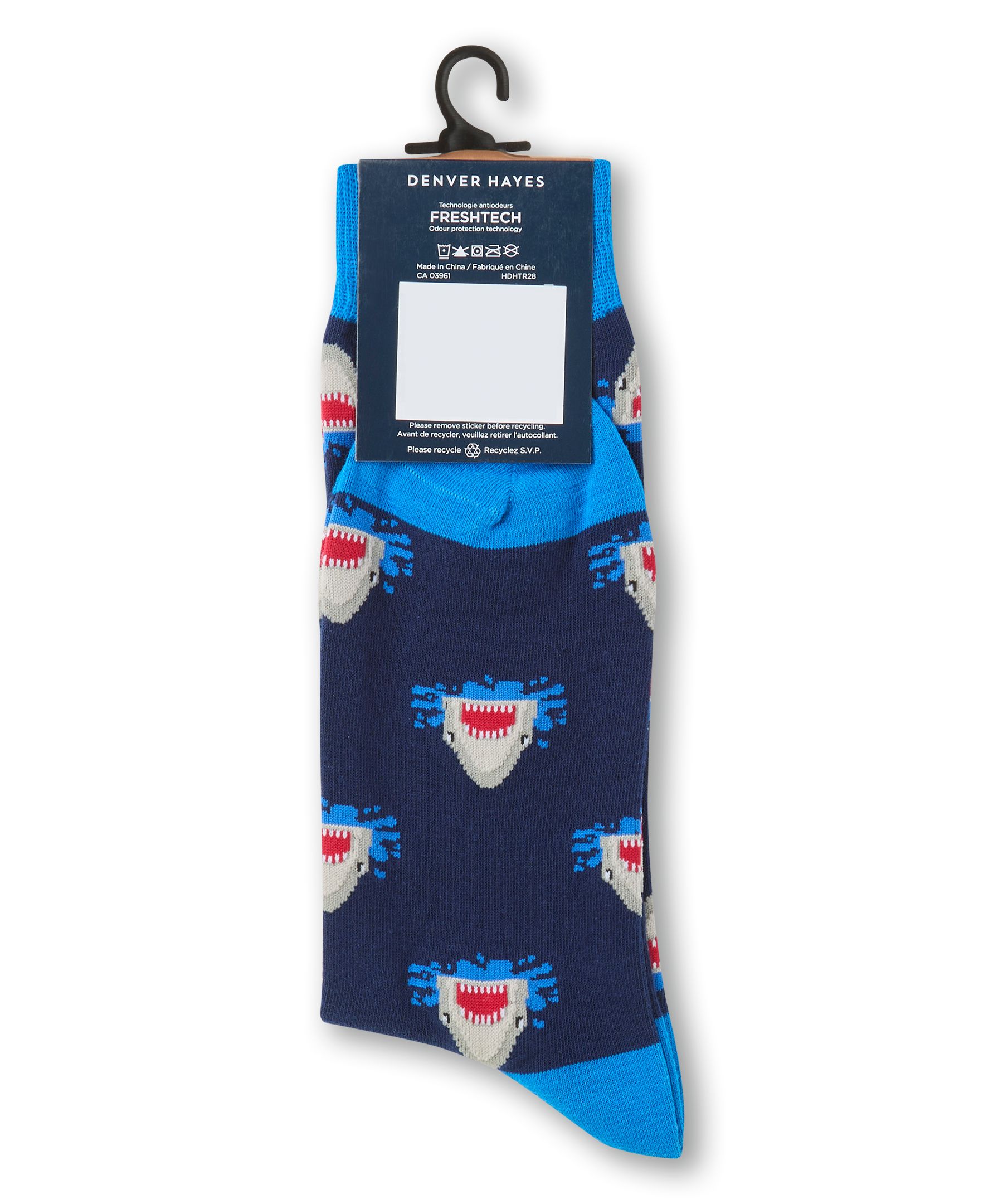 Mi-chaussettes à mini motif fantaisie pour hommes, Denver Hayes
